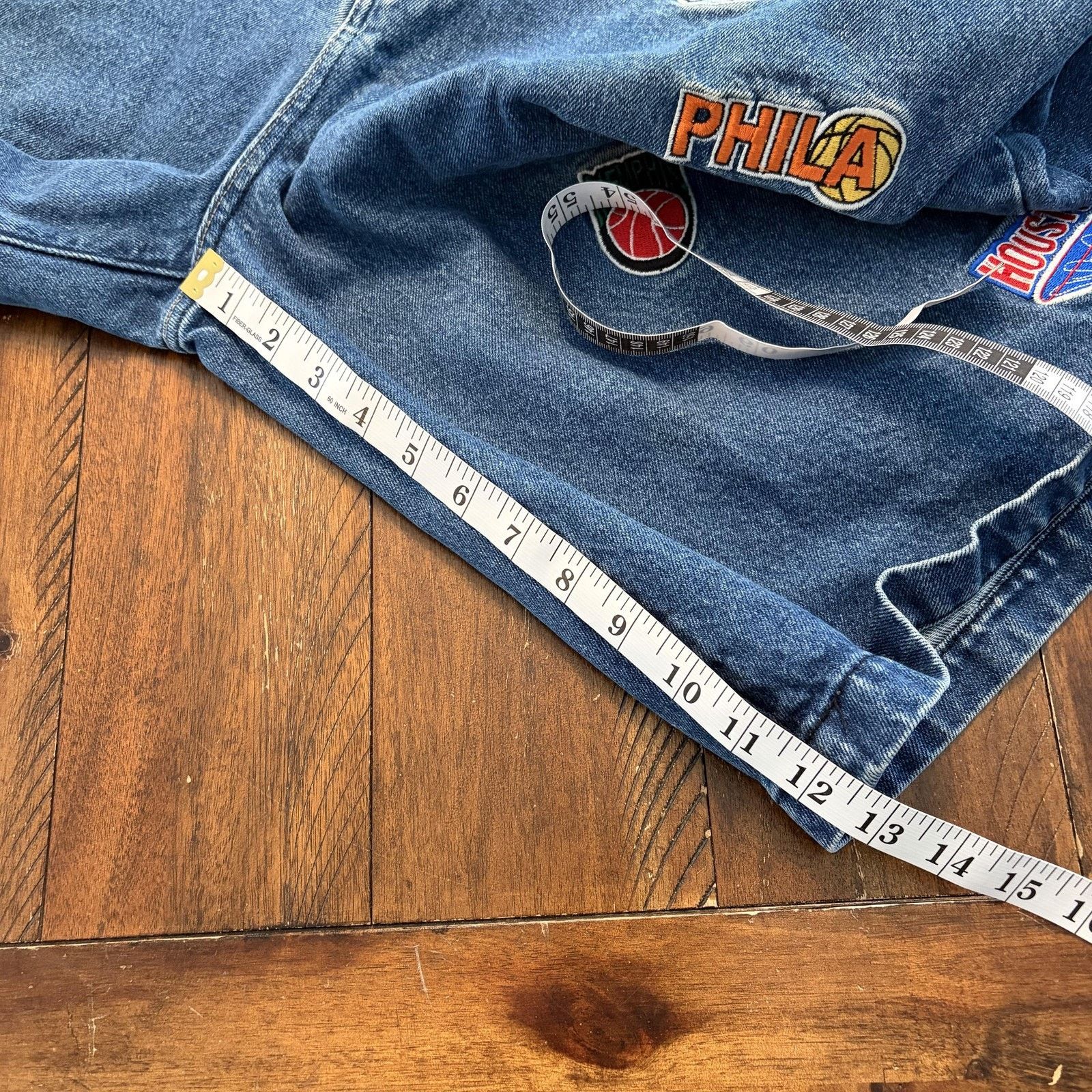 Vintage Y2K Hip Hop NBA Teams Denim Shorts Mens 42 Blue NBA Size US 42 / EU 58 - 10 Thumbnail