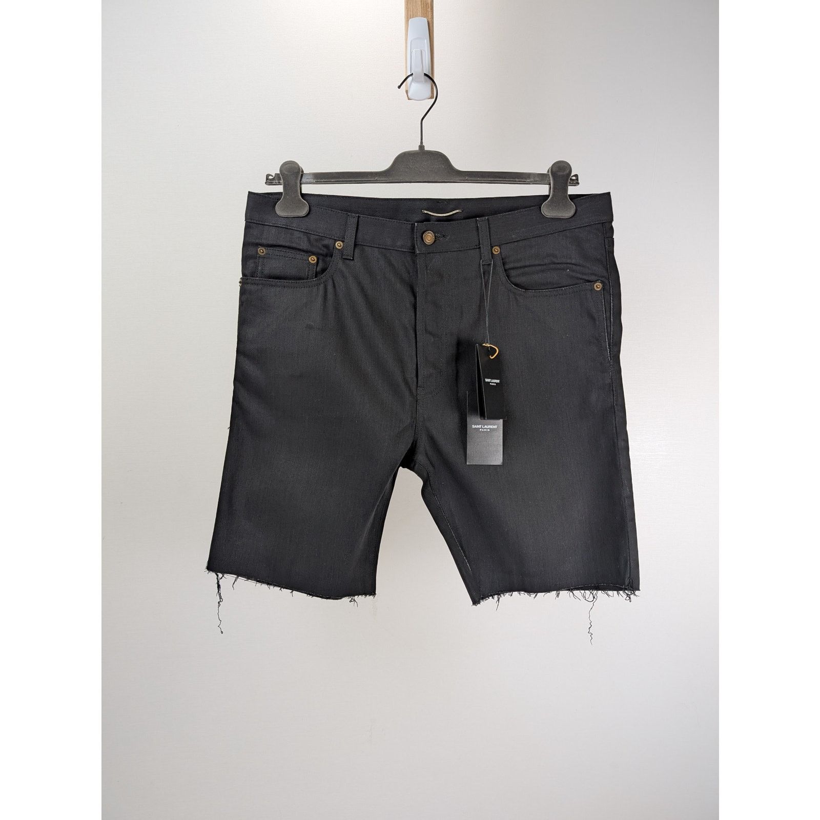 Saint Laurent Paris o1rshd1 Denim Short Straight in Used Black Size US 34 / EU 50 - 1 Thumbnail