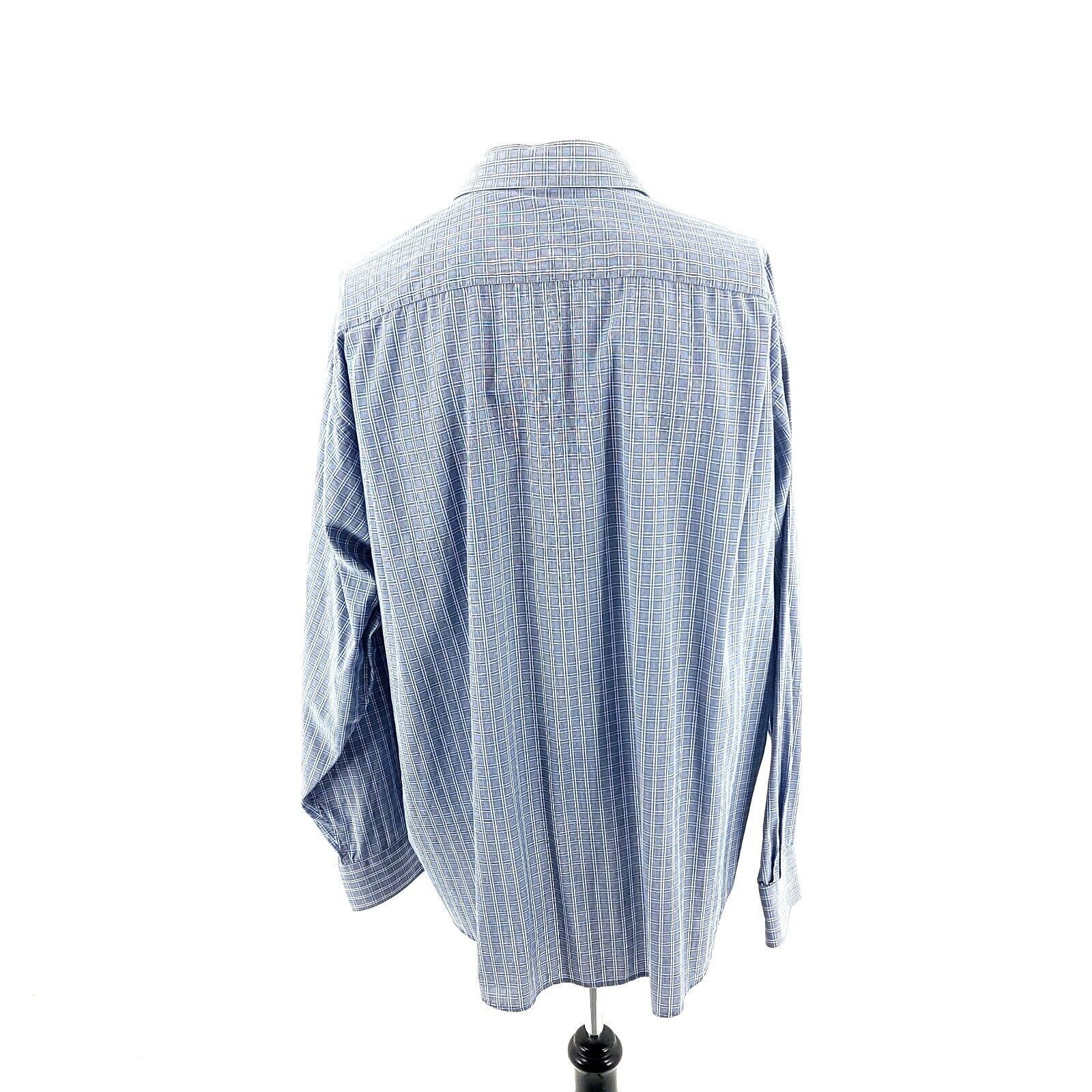 Jos. A. Bank Jos A Bank Reserve Cotton Silk XL Gray Blue Plaid Button Fro Size US XL / EU 56 / 4 - 4 Thumbnail