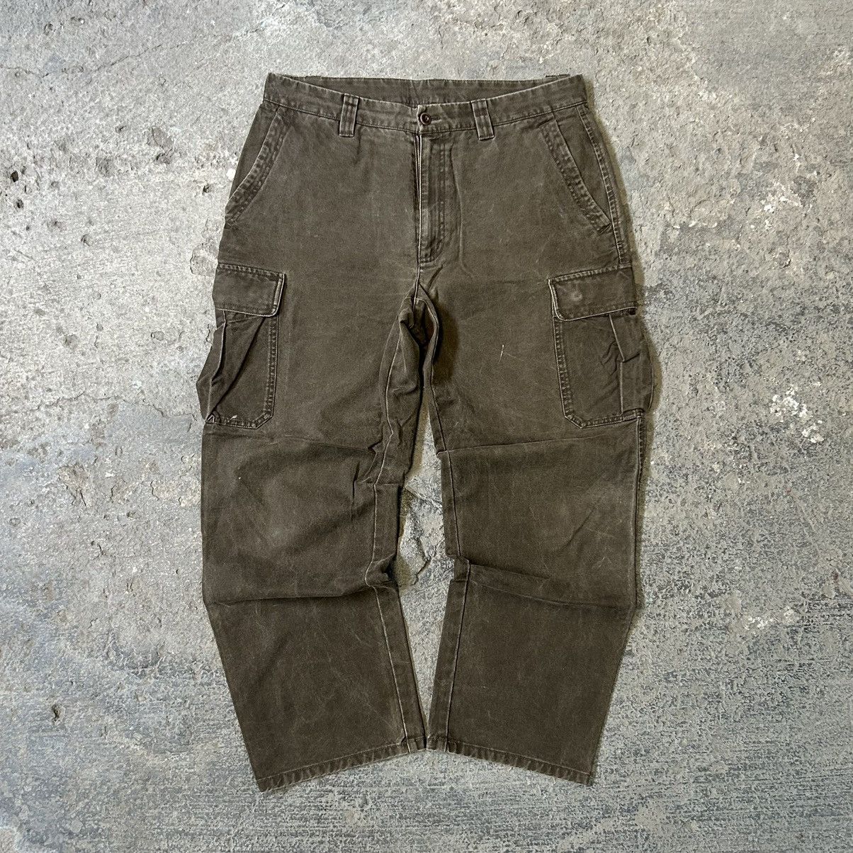 Vintage Talbots Mens Brown Faded Regular Cargo Pants Size US 34 / EU 50 - 1 Thumbnail