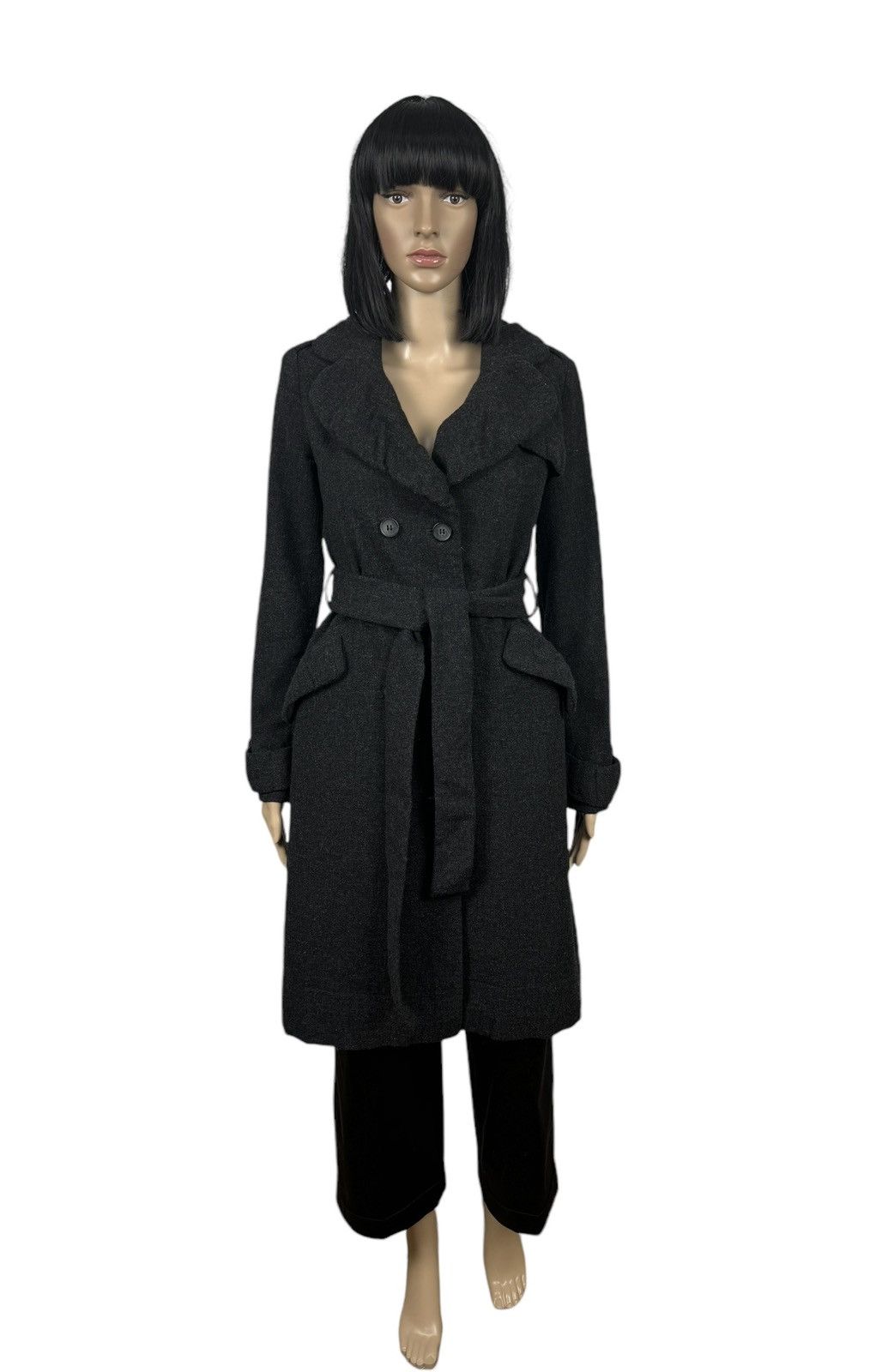Allsaints AllSaints Wool Overcoat Belted size 6 Size XS / US 0-2 / IT 36-38 - 2 Thumbnail