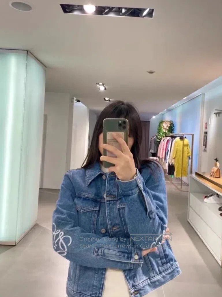 Loewe Loewe Classic Logo Embroidered Denim Jacket Size XS / US 0-2 / IT 36-38 - 3 Thumbnail