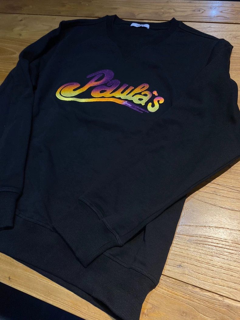 Loewe LOEWE Black cotton color letters gradient embroidery round Size L / US 10 / IT 46 - 2 Thumbnail