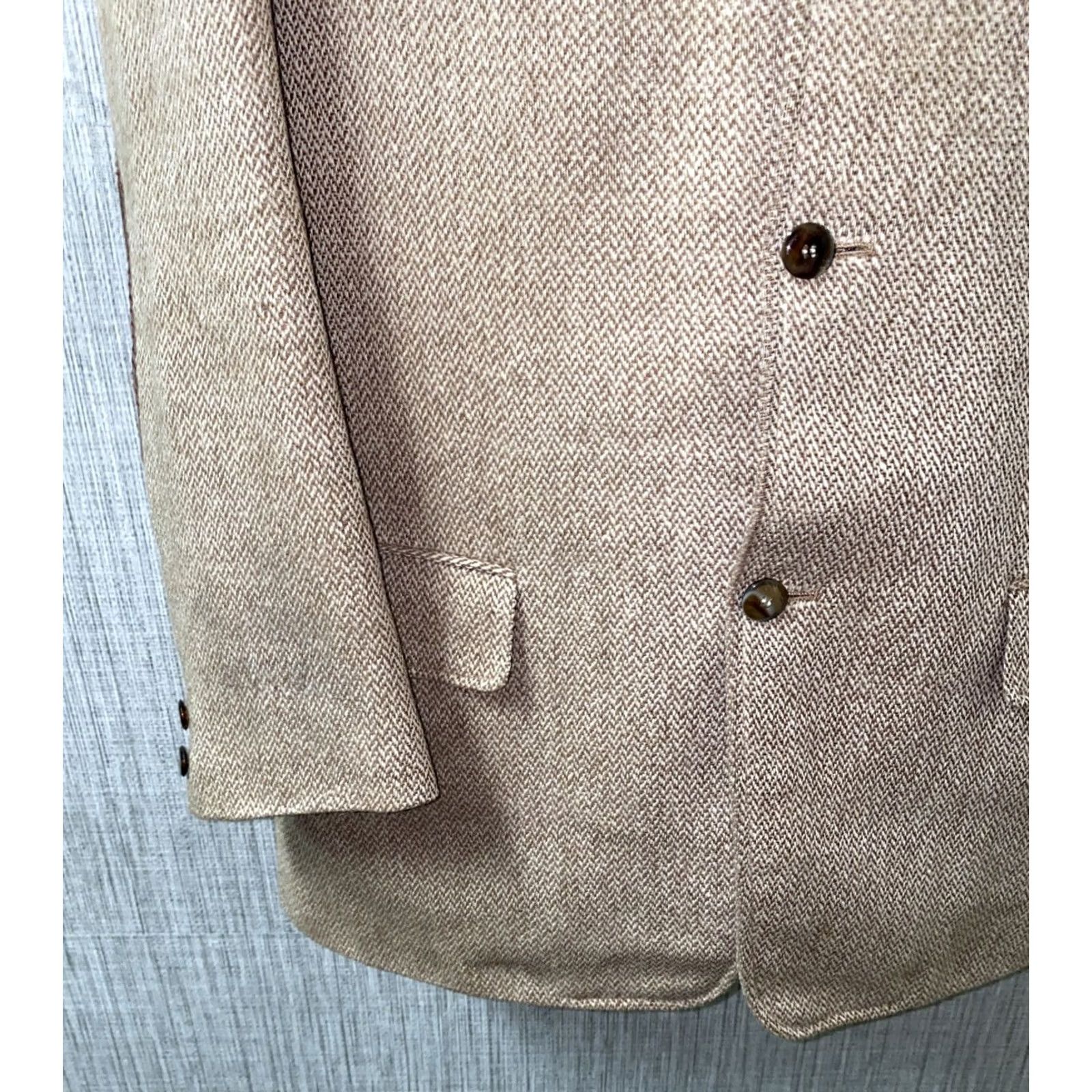 Vintage Seaforth Sport Coat Brown Scotland Made 3 Button Size 42 Mens Wool Regular Coat Size US XS / EU 42 / 0 - 4 Thumbnail