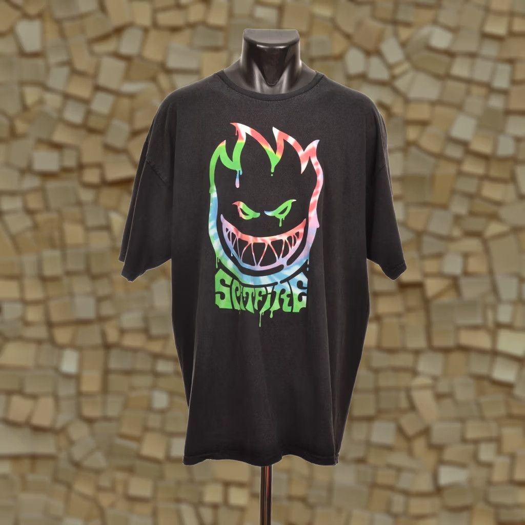 Spitfire Spitfire Tripper SS T-Shirt Mens XL Black Made in USA Big Logo USA Shirt Size XL Size US XL / EU 56 / 4 - 1 Thumbnail
