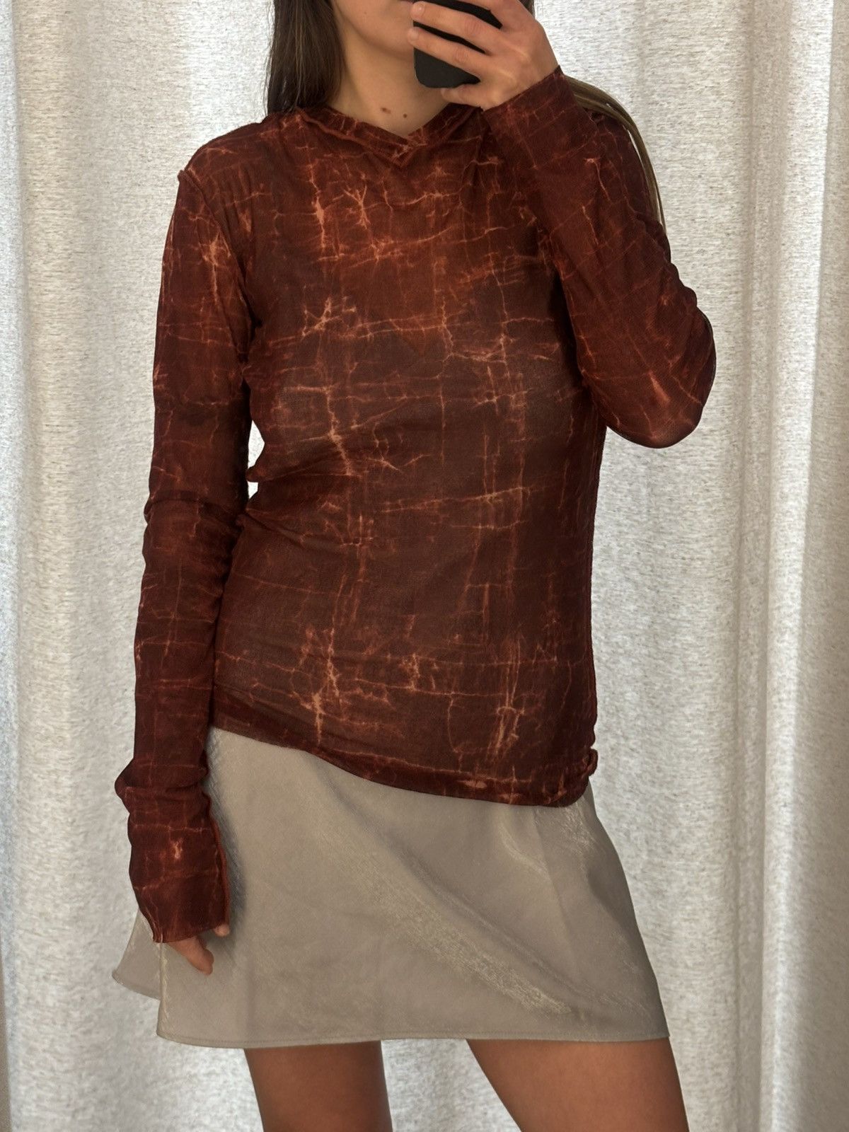 Vintage Jean Paul Gaultier Mesh Top Blouses Print Bondage Vintage Size XL / US 12-14 / IT 48-50 - 2 Thumbnail