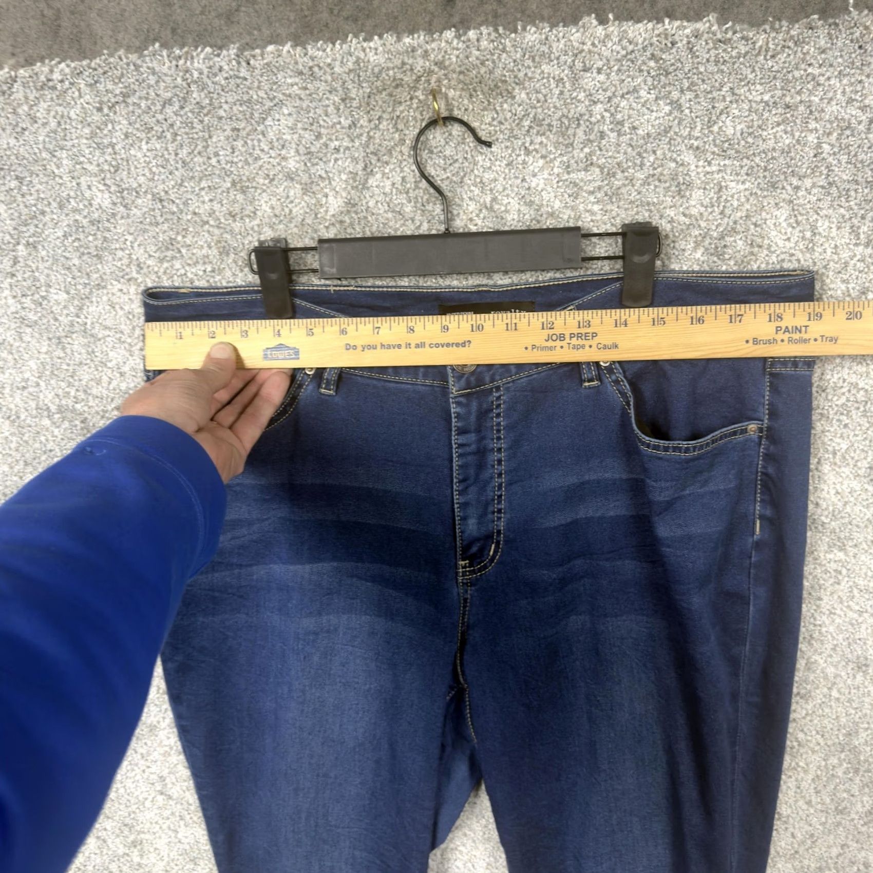 Vintage Royalty For Me Skinny Jeans Plus Size 2X Blue Stretch Denim Slim Fit Size 40" / US 18 - 2 Thumbnail
