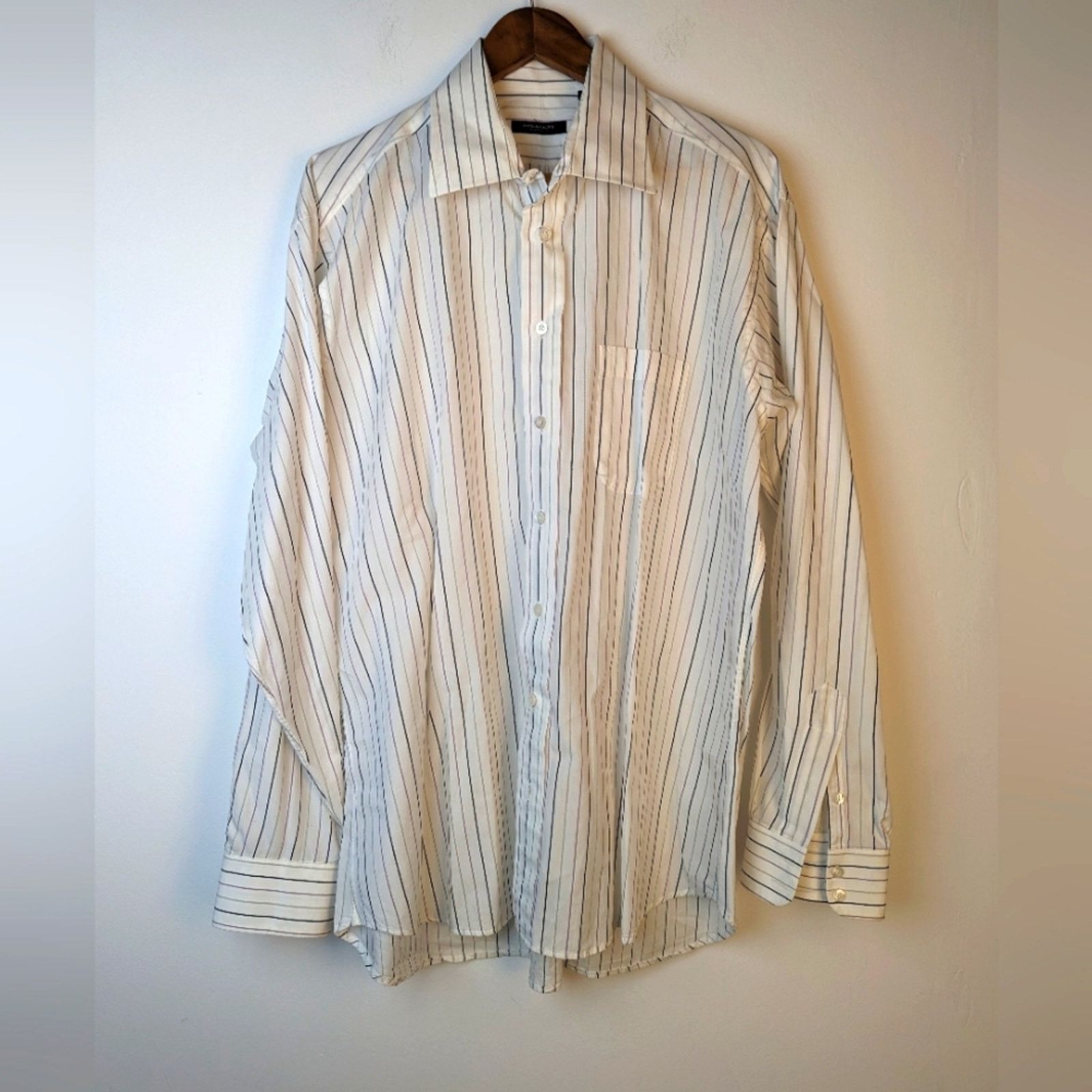 Burberry Burburry London Men's Button Front Shirt - 17 L Size US XL / EU 56 / 4 - 1 Thumbnail