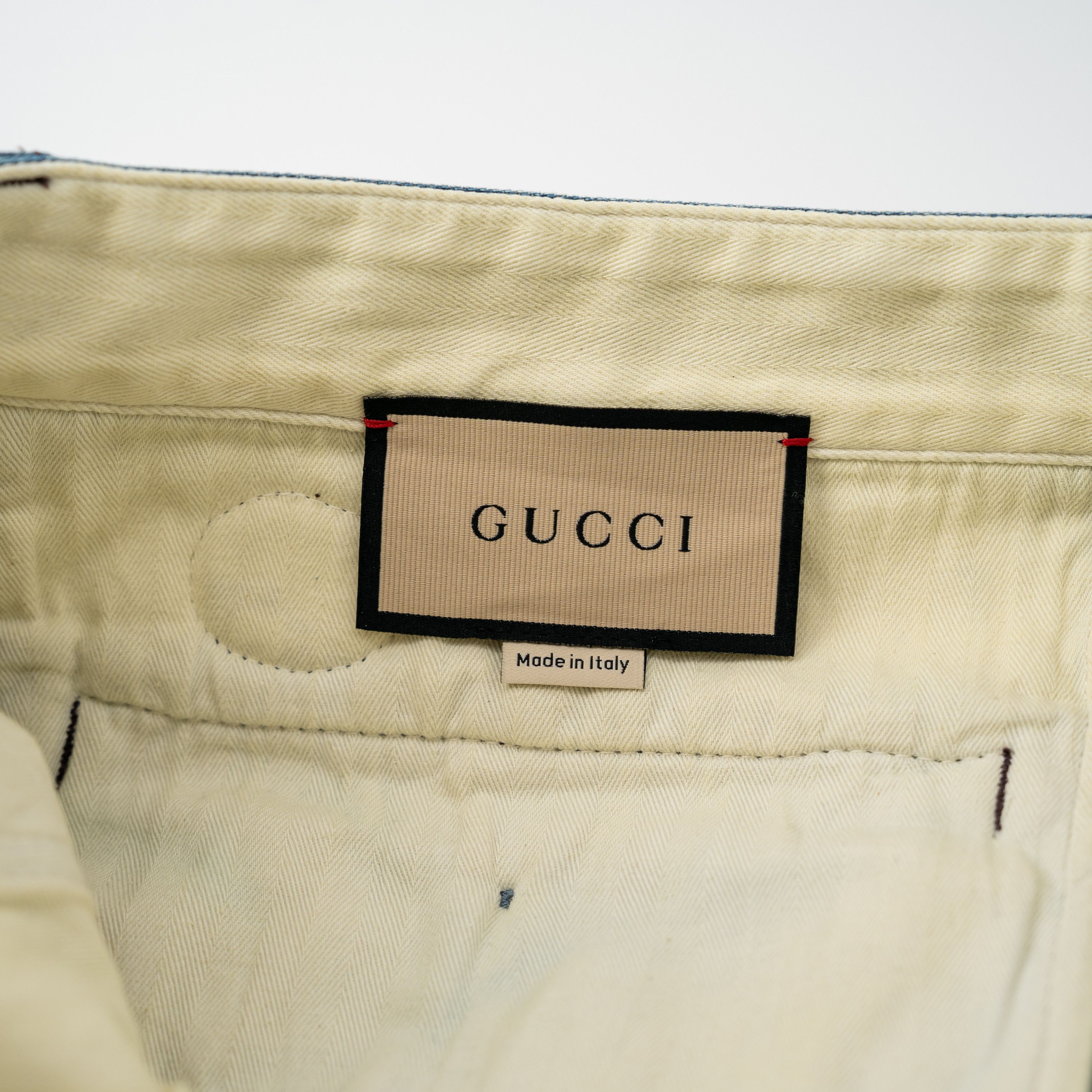 Gucci 48 M - Gucci Washed Jeans Organic Denim Pant with Patch Blue Size US 32 / EU 48 - 7 Thumbnail