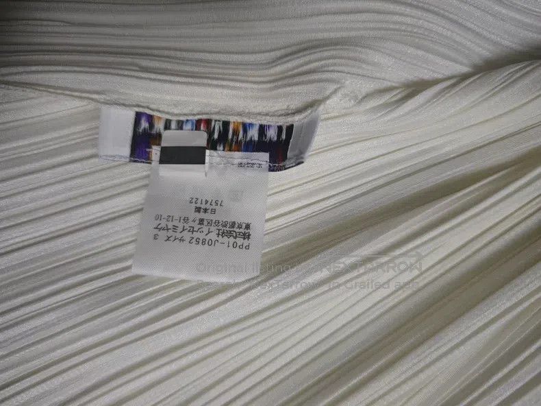 Issey Miyake Issey Miyake White Ruffled Long Sleeve Top Size L / US 10 / IT 46 - 3 Thumbnail