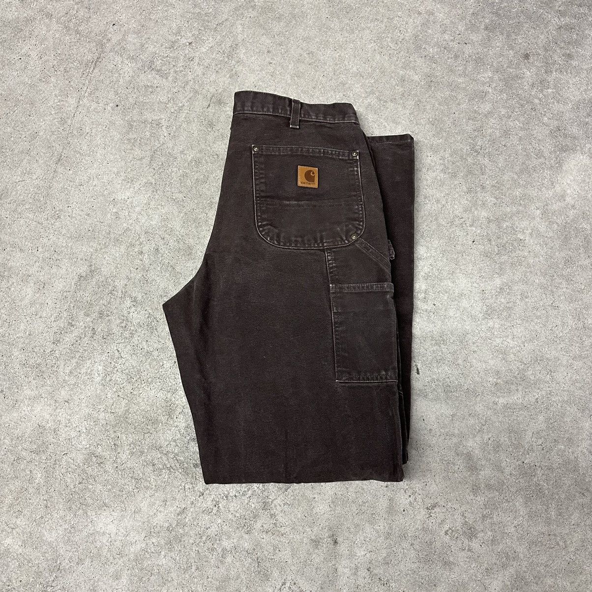 image of Carhartt Mocha Double Knee Carpenter Pants in Brown, Men's (Size 34)
