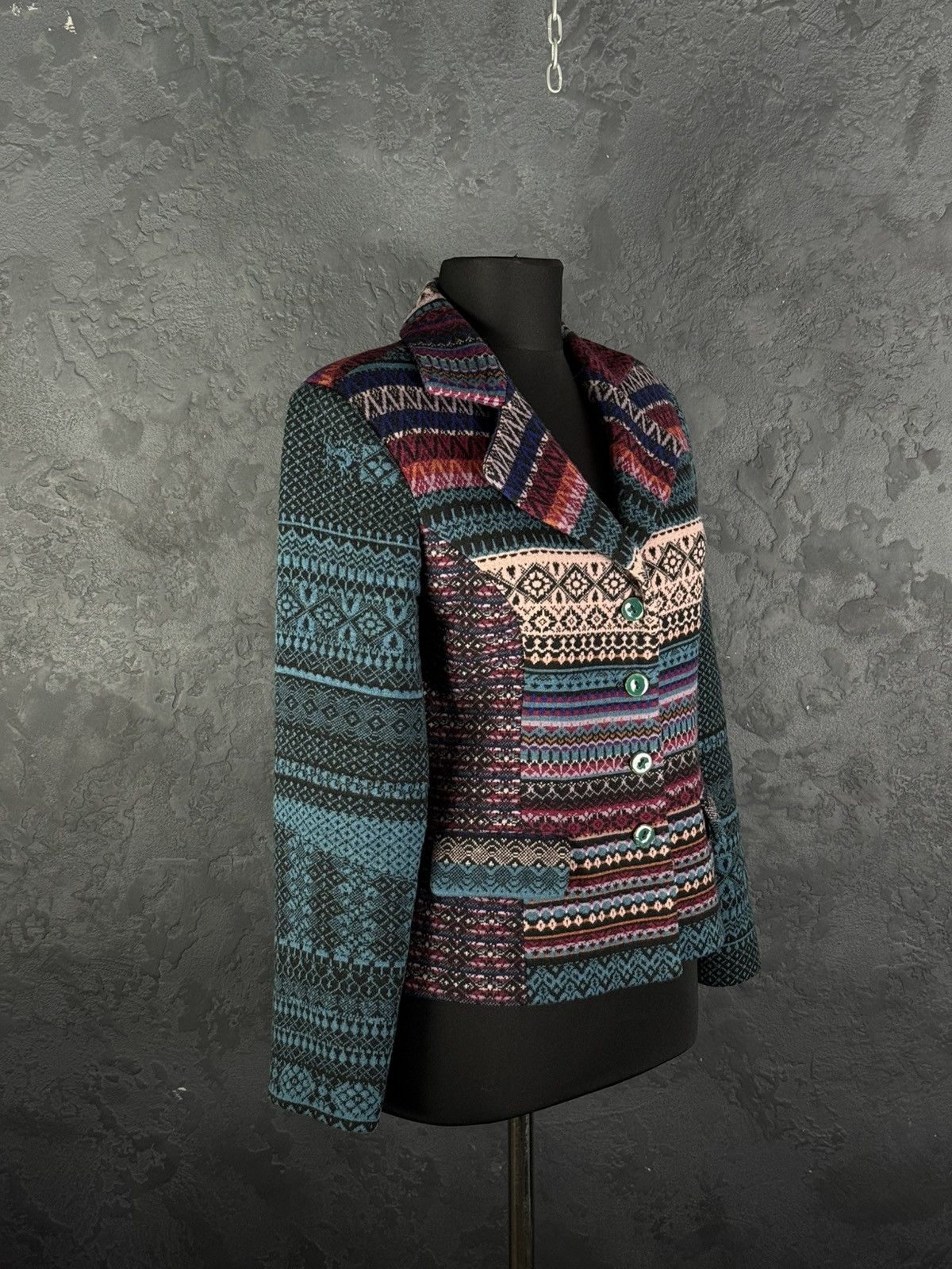Other Vintage IVKO Woman Wool Ornaments Multicolour Blazer Jacket Size S / US 4 / IT 40 - 6 Thumbnail