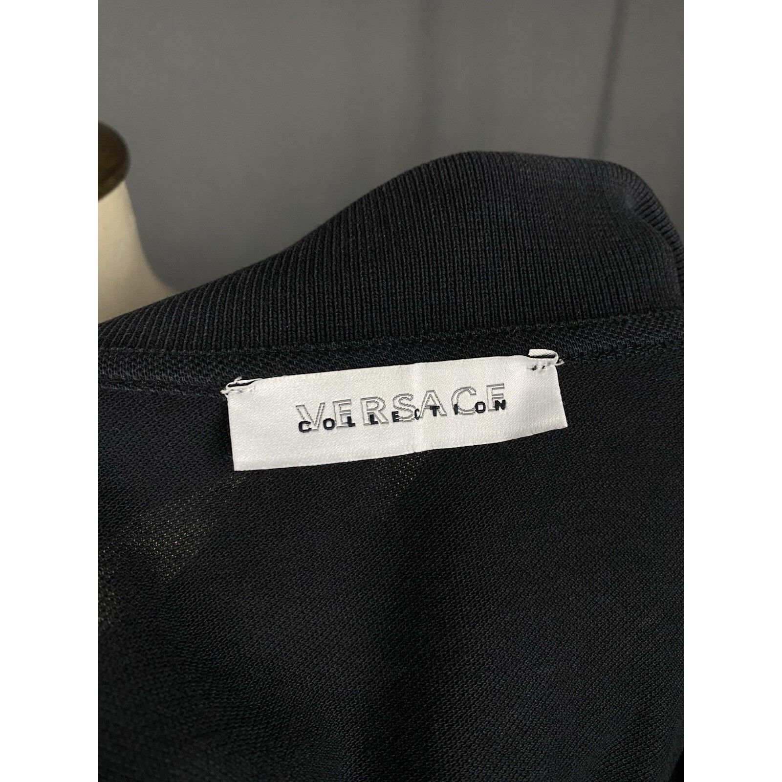 Versace Vesace Small Logo VTG Men's Black Polo T-Shirt Size S-M Size US M / EU 48-50 / 2 - 10 Thumbnail