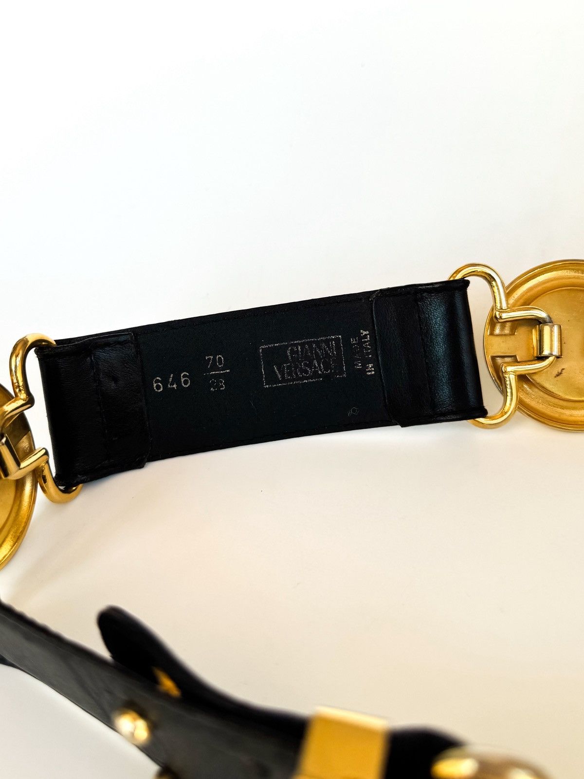 Versace Gianni Versace black leather belt Medusa head 4 buckles Size ONE SIZE - 13 Thumbnail
