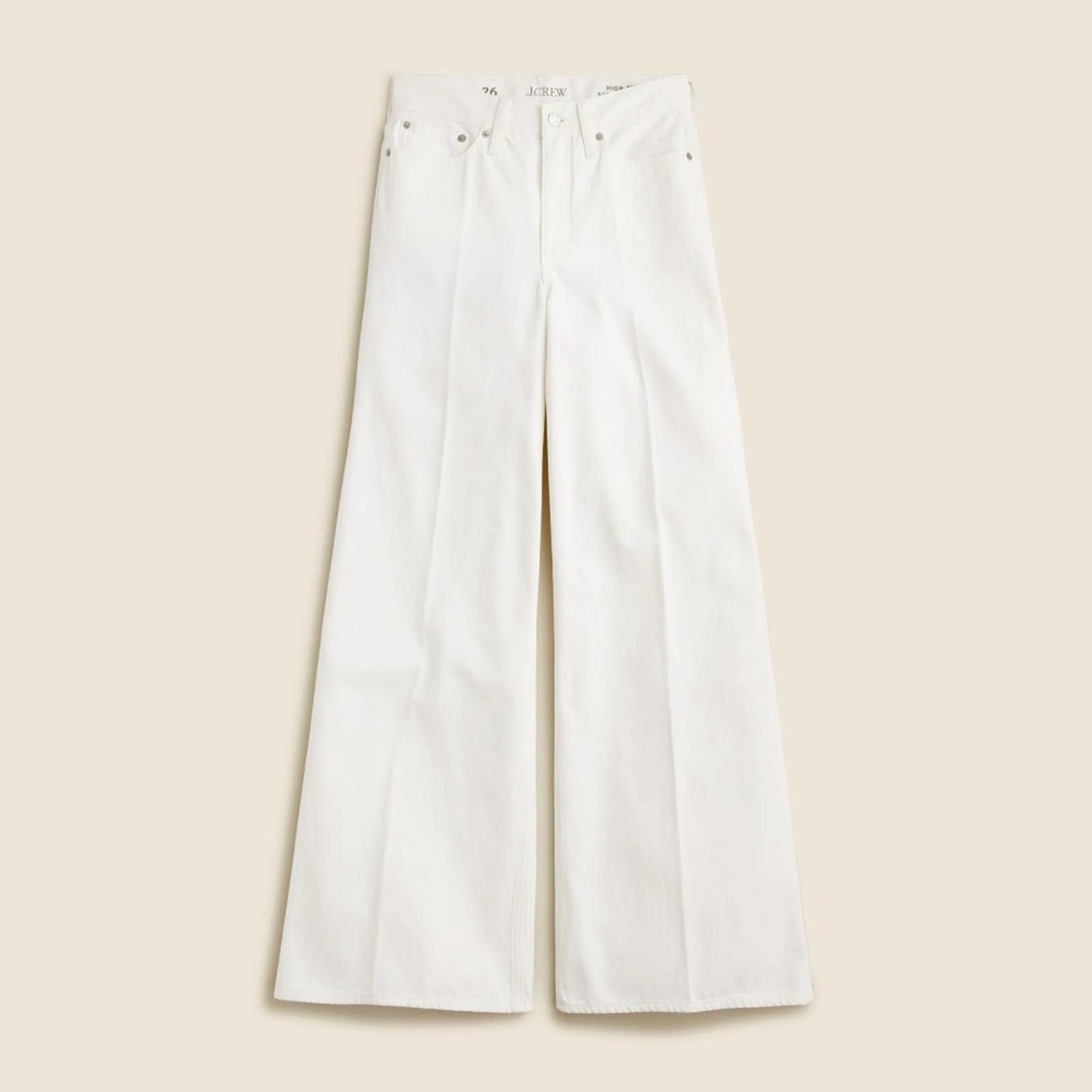 J.Crew J Crew High-rise Superwide-leg Jean in White Size 32" / US 10 / IT 46 - 1 Thumbnail