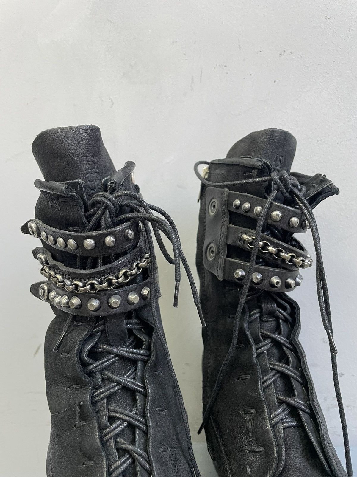 A.S.98 A.S.98 black leather boots gothic biker y2k style Size US 7.5 / EU 40-41 - 11 Thumbnail