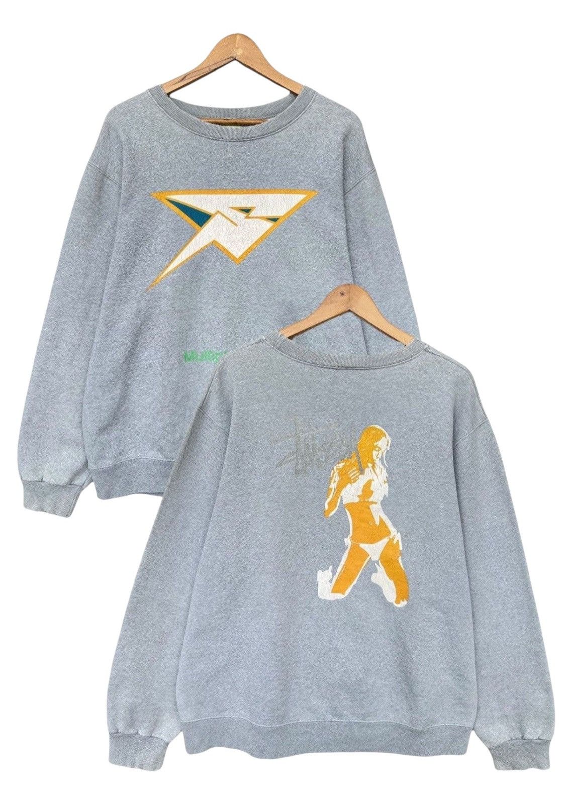 Stussy Vintage 90s Stussy Sweatshirt Distressed Stussy Size US L / EU 52-54 / 3 - 1 Thumbnail