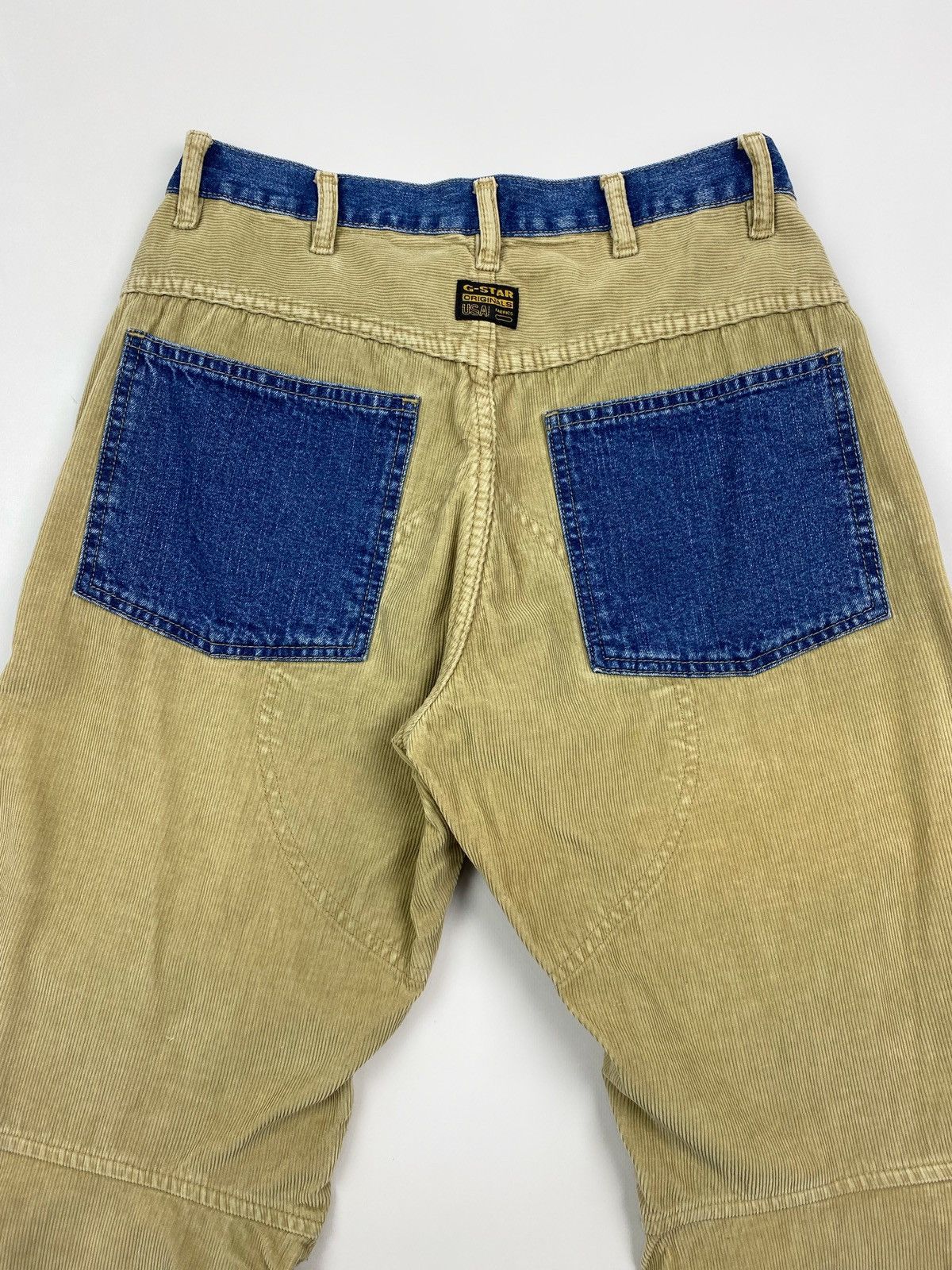 G-Star Y2K Vintage G-Star Elwood 3D Combined Denim & Corduroy Pants Size US 32 / EU 48 - 8 Thumbnail