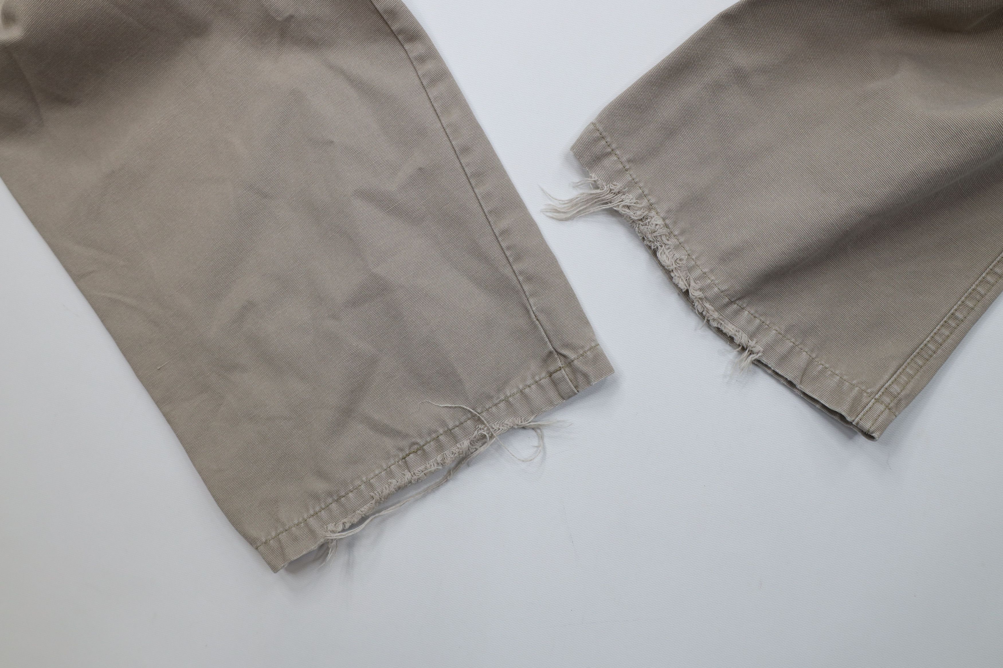 Woolrich Woolen Mills Vintage 90s Woolrich Canvas Wide Leg Pants Beige Cotton Size US 40 / EU 56 - 14 Thumbnail