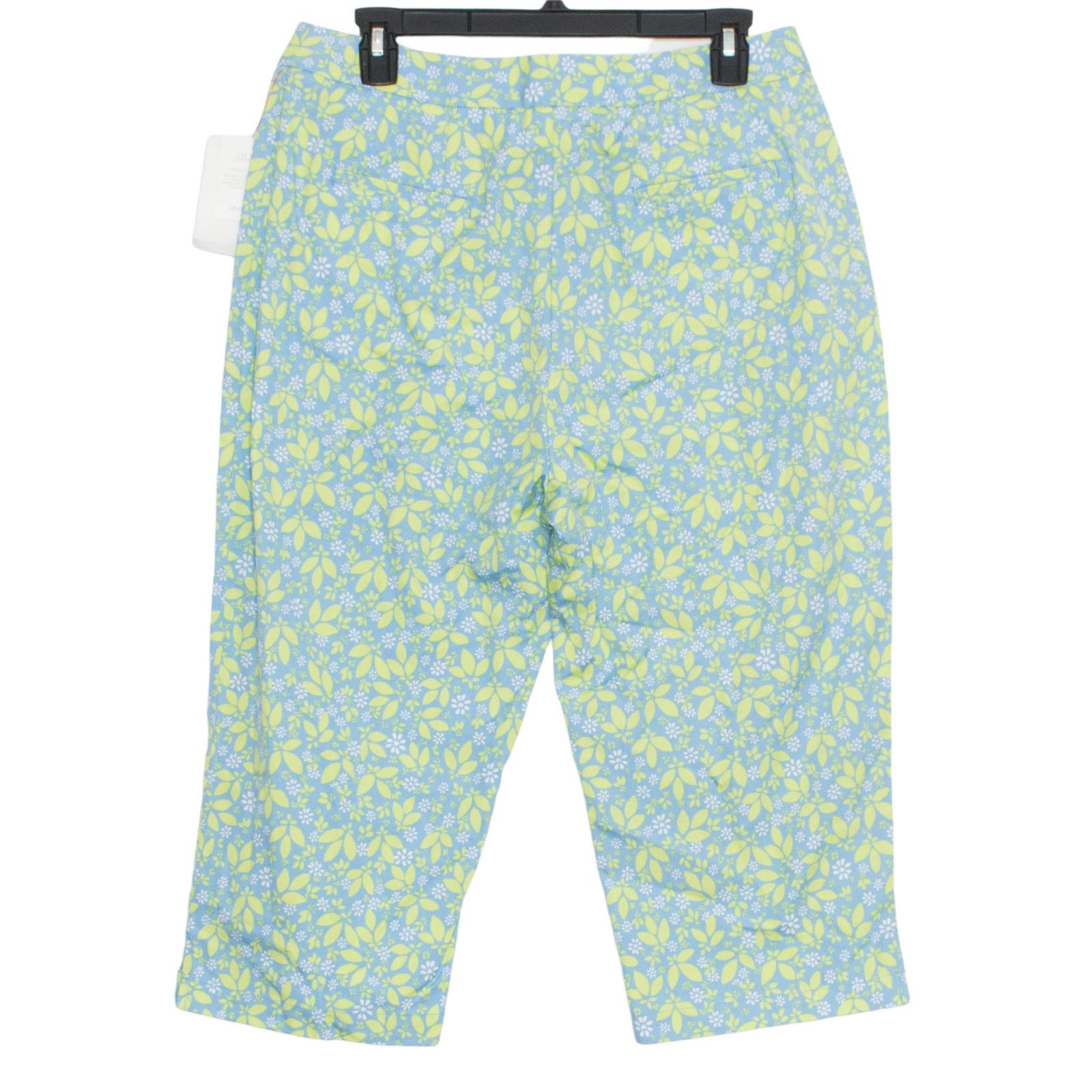 Liz Claiborne NWT Liz Claiborne Capri Pants High Rise Floral Blue Golf 12P Size 34" / US 12 / IT 48 - 2 Thumbnail