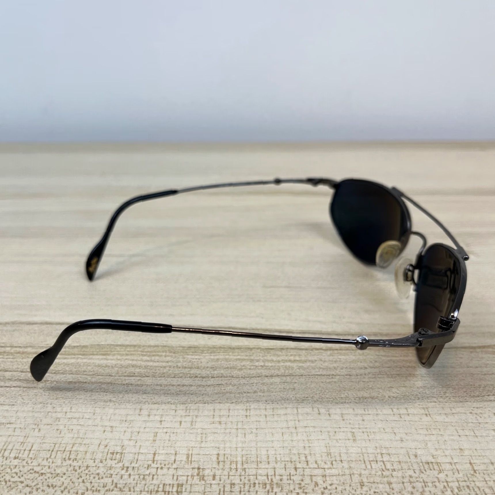 Maui Jim MAUI JIM Sunglasses Aviator Gunmetal Made in Japan Unisex Men Gray Glass Lens Lightweight Flexon MJ-308-02 Style Classic 90s? Size ONE SIZE - 4 Thumbnail