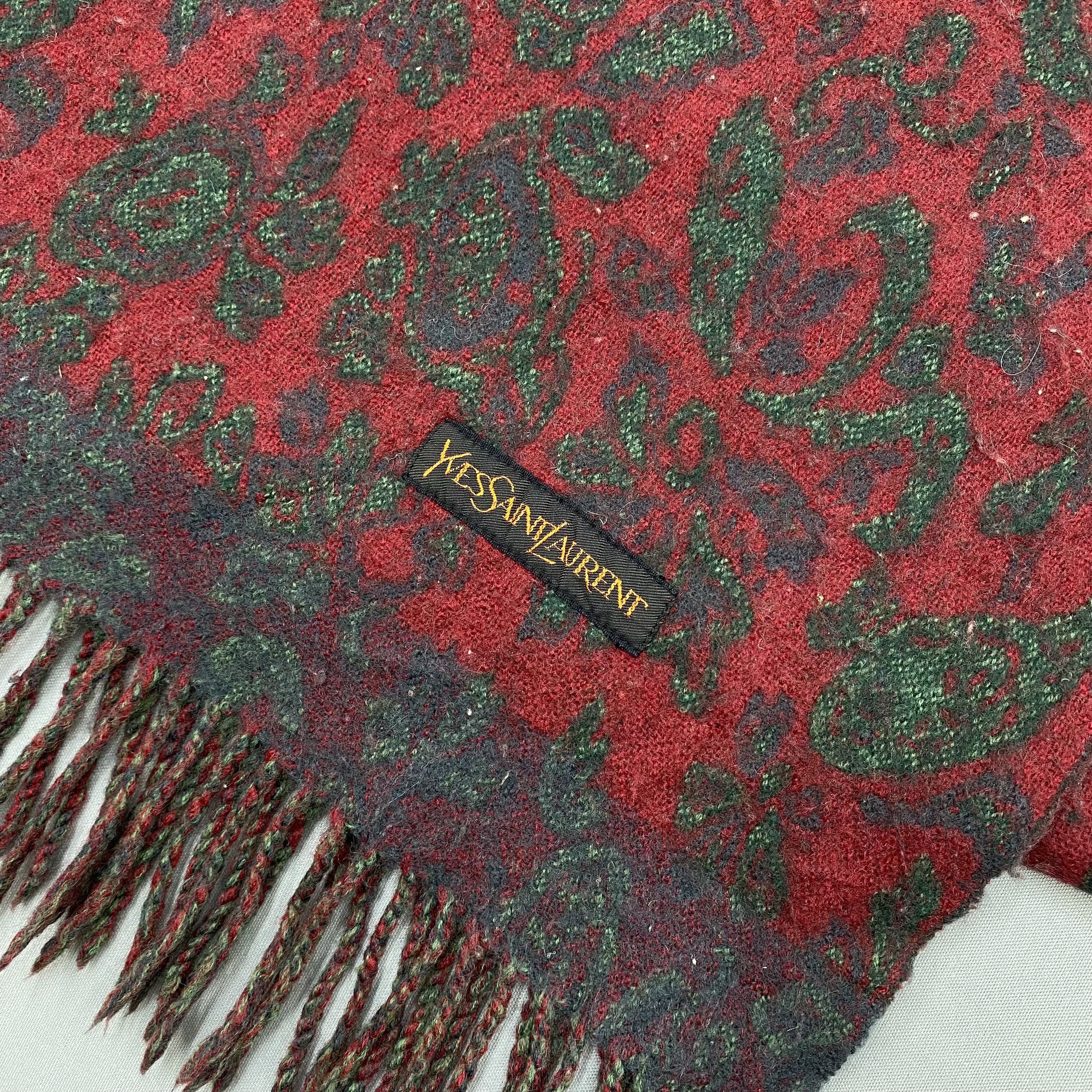 Yves Saint Laurent Vintage Yves Saint Laurent Scarf Muffler YSL Wool Scarves Size ONE SIZE - 5 Thumbnail