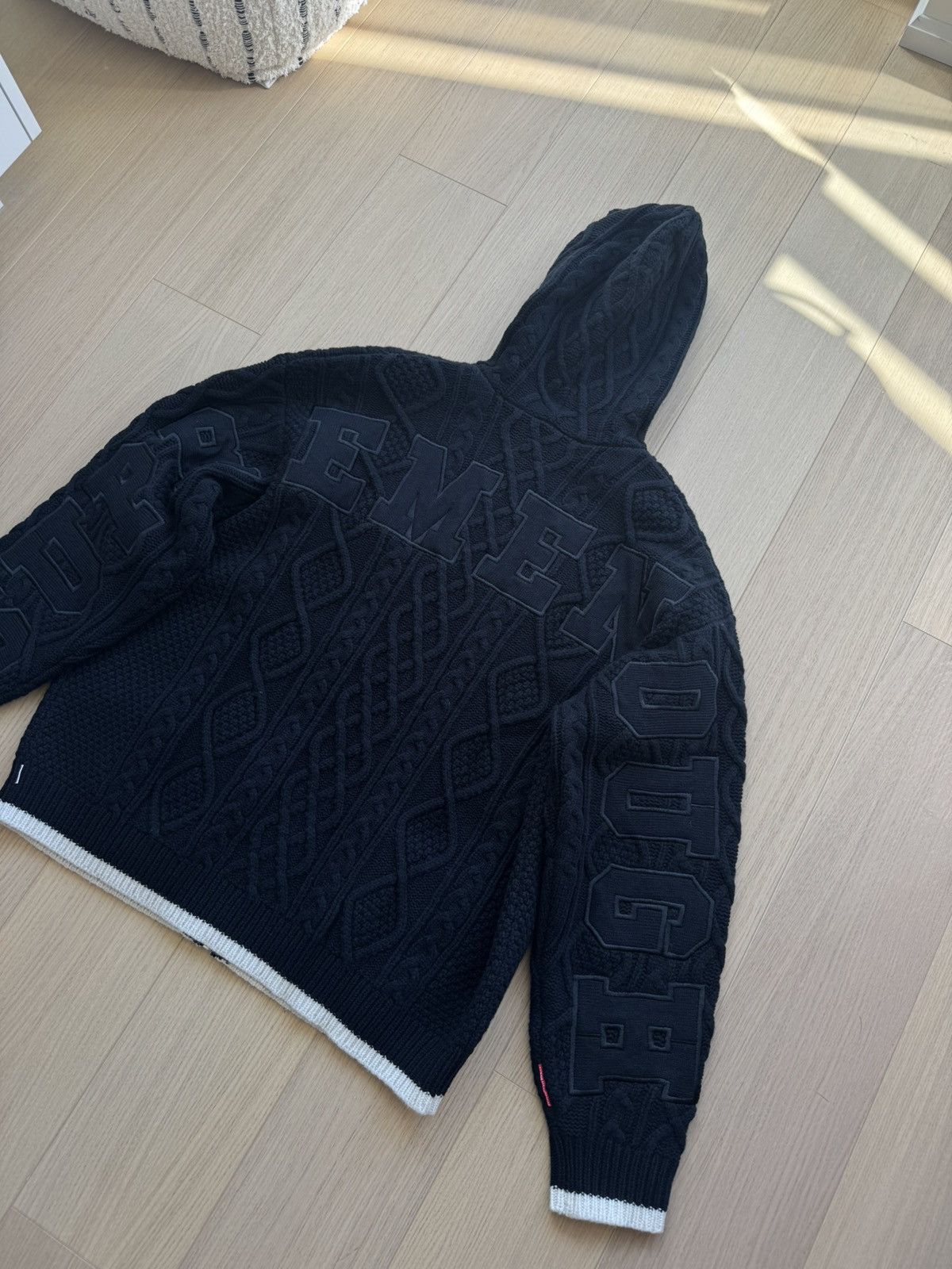 GOODENOUGH × Supreme Supreme GDEH Knit Zip Up Embroidered Hooded Sweater XL Size US XL / EU 56 / 4 - 7 Thumbnail