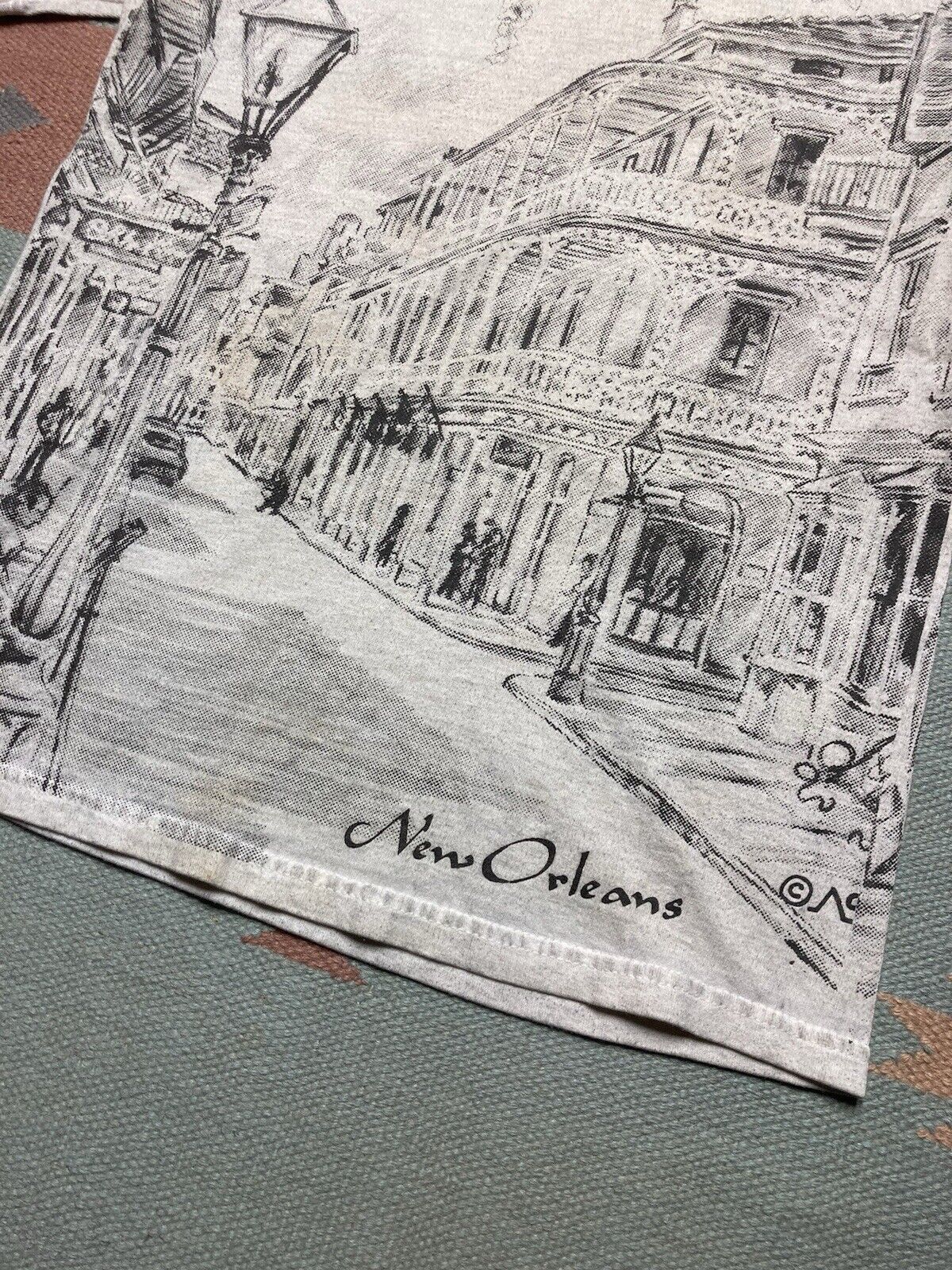Gildan × Vintage VTG t shirt New Orleans all over print AOP cotton downtown S Size US S / EU 44-46 / 1 - 2 Thumbnail