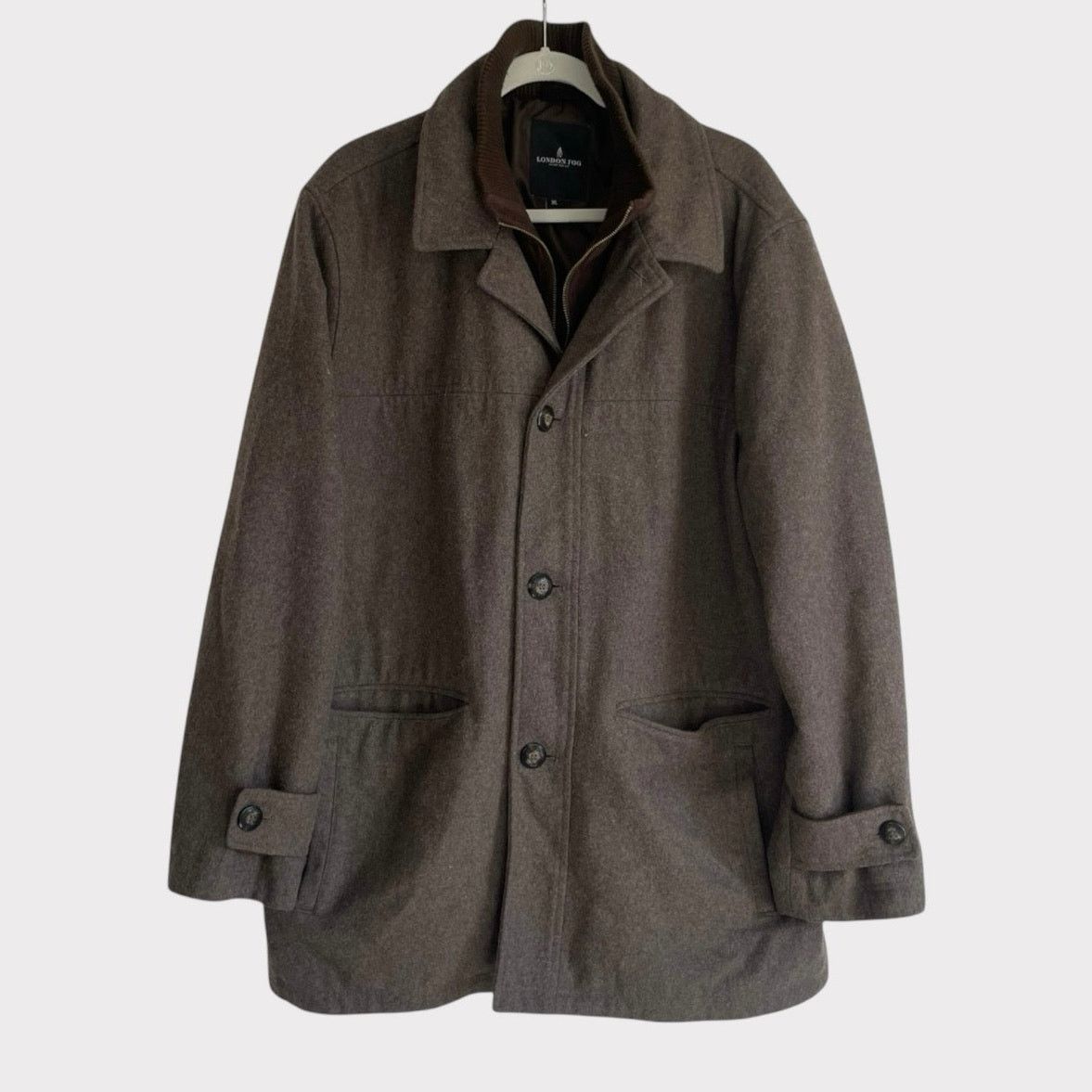 London Fog London Fog Vintage Brown Wool Heavy Coat Size XL / US 12-14 / IT 48-50 - 1 Thumbnail
