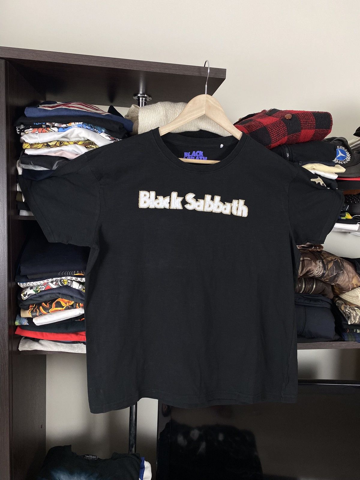 Band Tees × Vintage Vintage Black Sabbath Logo Tee Size US XL / EU 56 / 4 - 2 Thumbnail