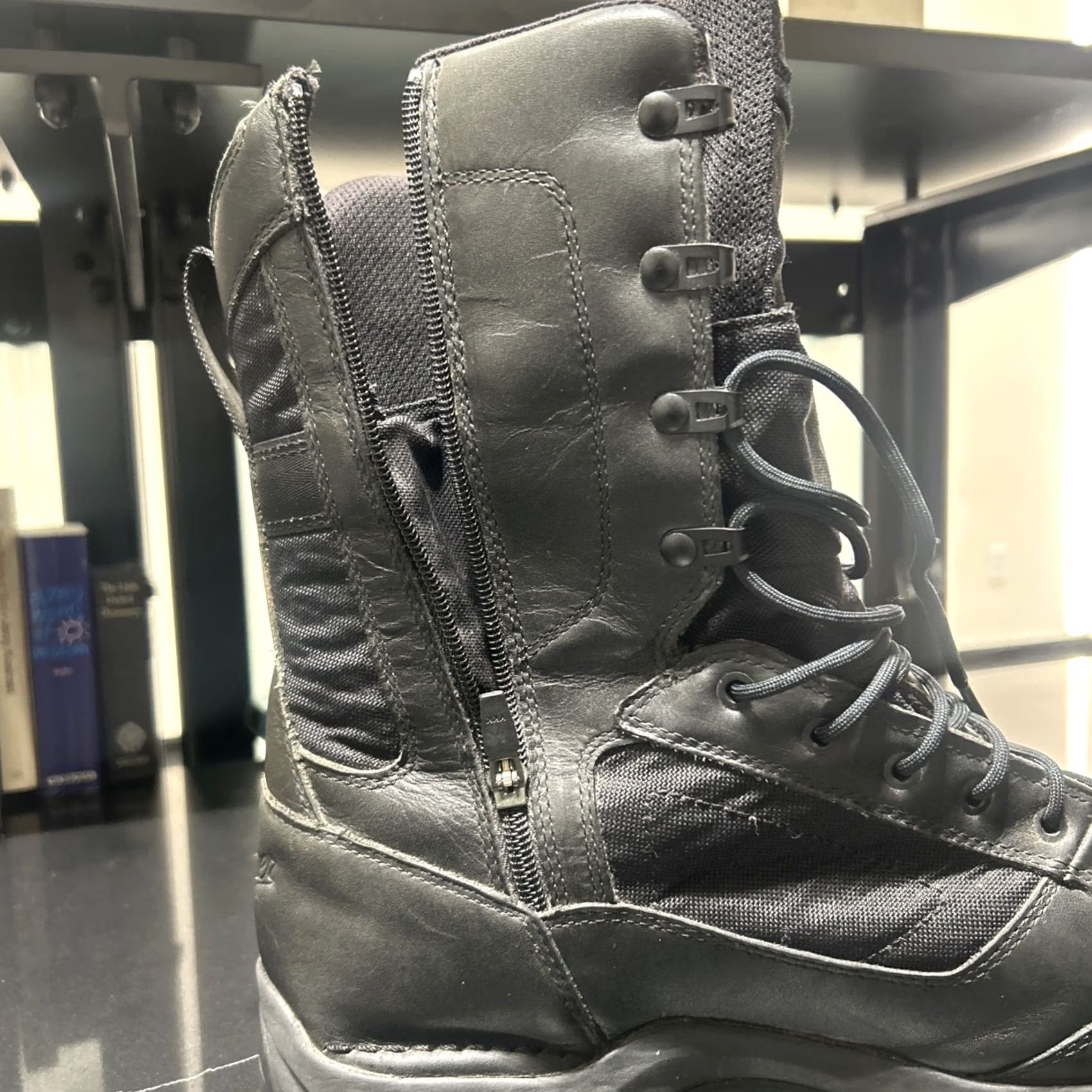 Danner Danner Striker Gore Tex Boots Leather Black 15 US Men Footwear Combat Lace Zipper Upper Leather Gore Tex Outsole Leather Size US 15 / EU 48 - 3 Thumbnail