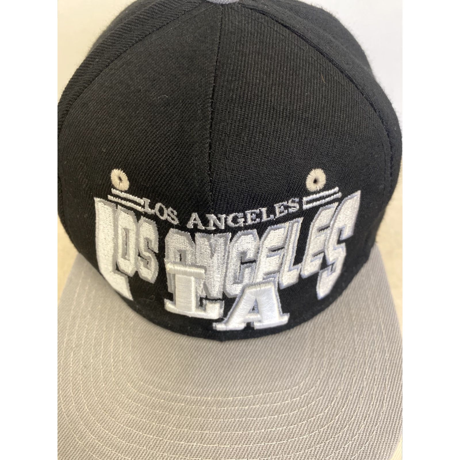 Vintage VINTAGE Los Angeles Snapback Hat Cap Baseball Cap Men One Size Black Adjustable Embroidered UV Protection Modern Size ONE SIZE - 2 Thumbnail