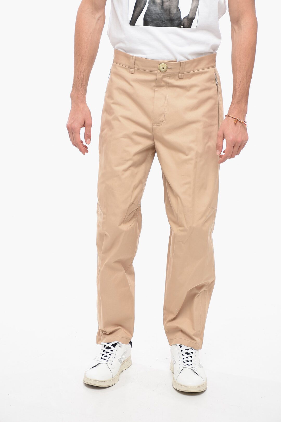 image of Lanvin Og1Mm0424 Cotton Blend Pant In Beige, Men's (Size 30)