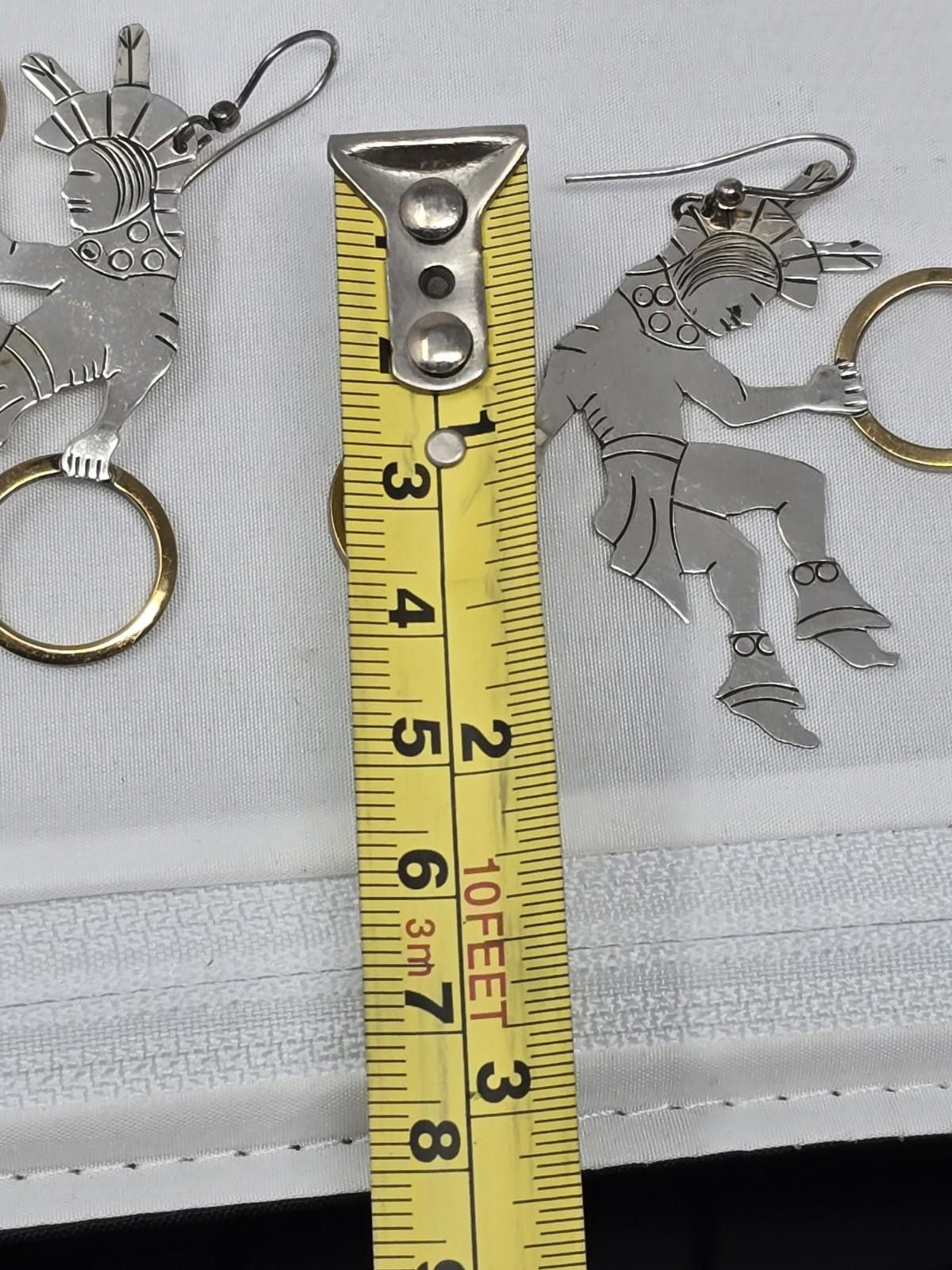 Other Vintage Silver Cloud Sterling Silver Navajo Dancer Earrings Size ONE SIZE - 4 Thumbnail