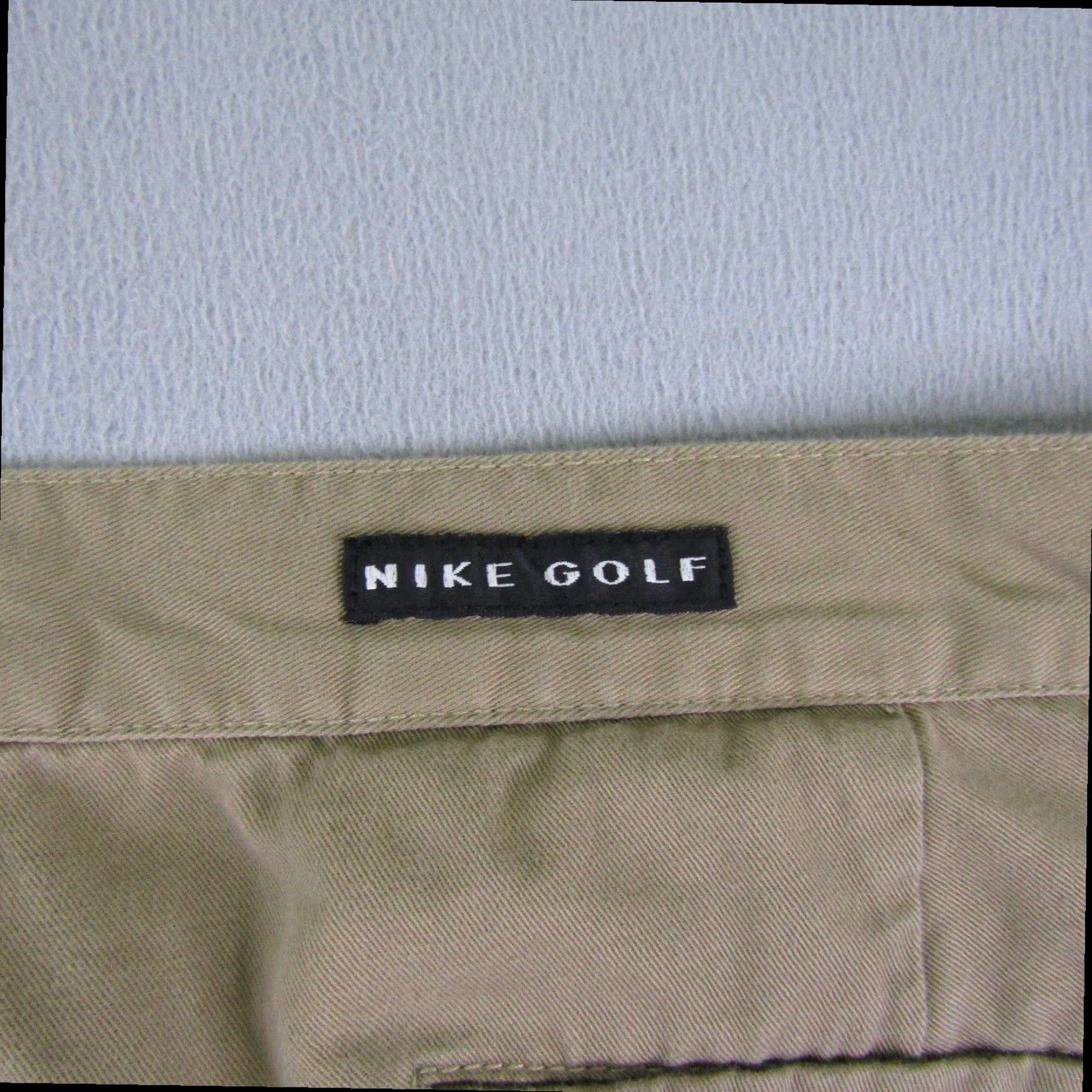Nike VINTAGE Nike Mens Chino Pants Beige 40x36 Straight Leg Cotton Pleated Golf Sports Size US 40 / EU 56 - 7 Thumbnail
