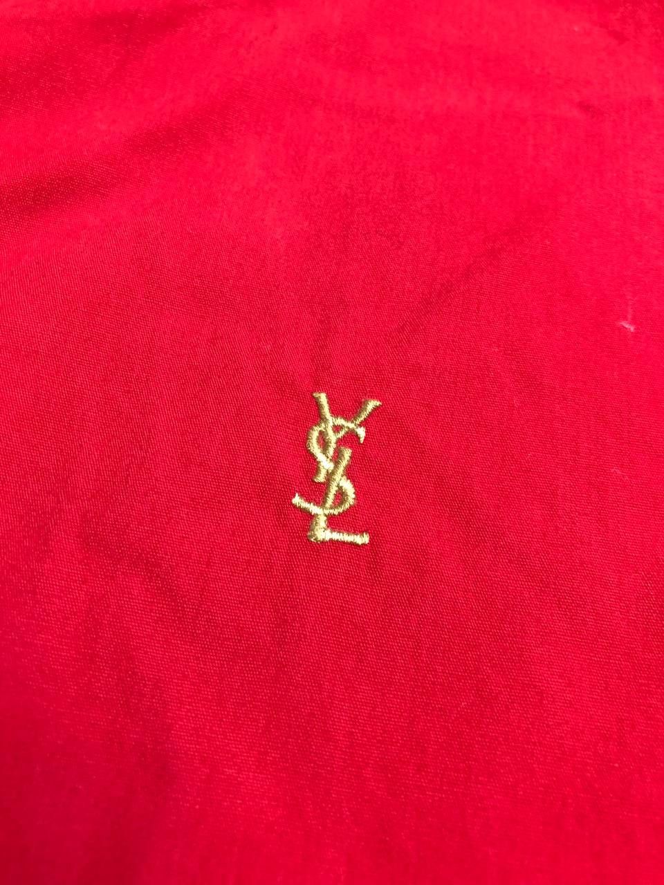 Yves Saint Laurent Luxury Yves Saint Laurent Red 100% Cotton Shirt Size L Size US L / EU 52-54 / 3 - 9 Thumbnail