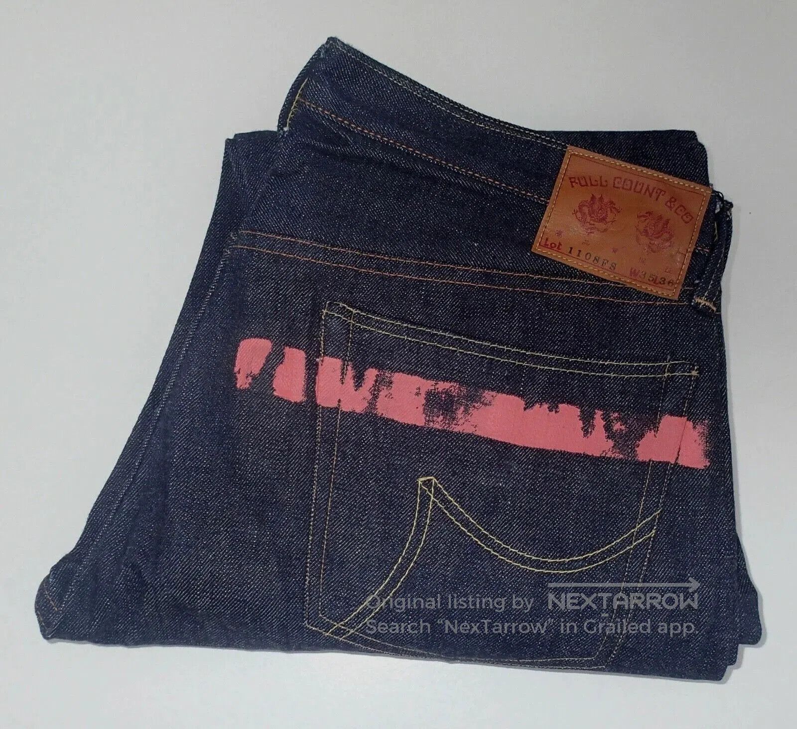 Visvim FULLCOUNT 1108fs Dark Blue Denim Jeans. Size US 35 - 3 Thumbnail