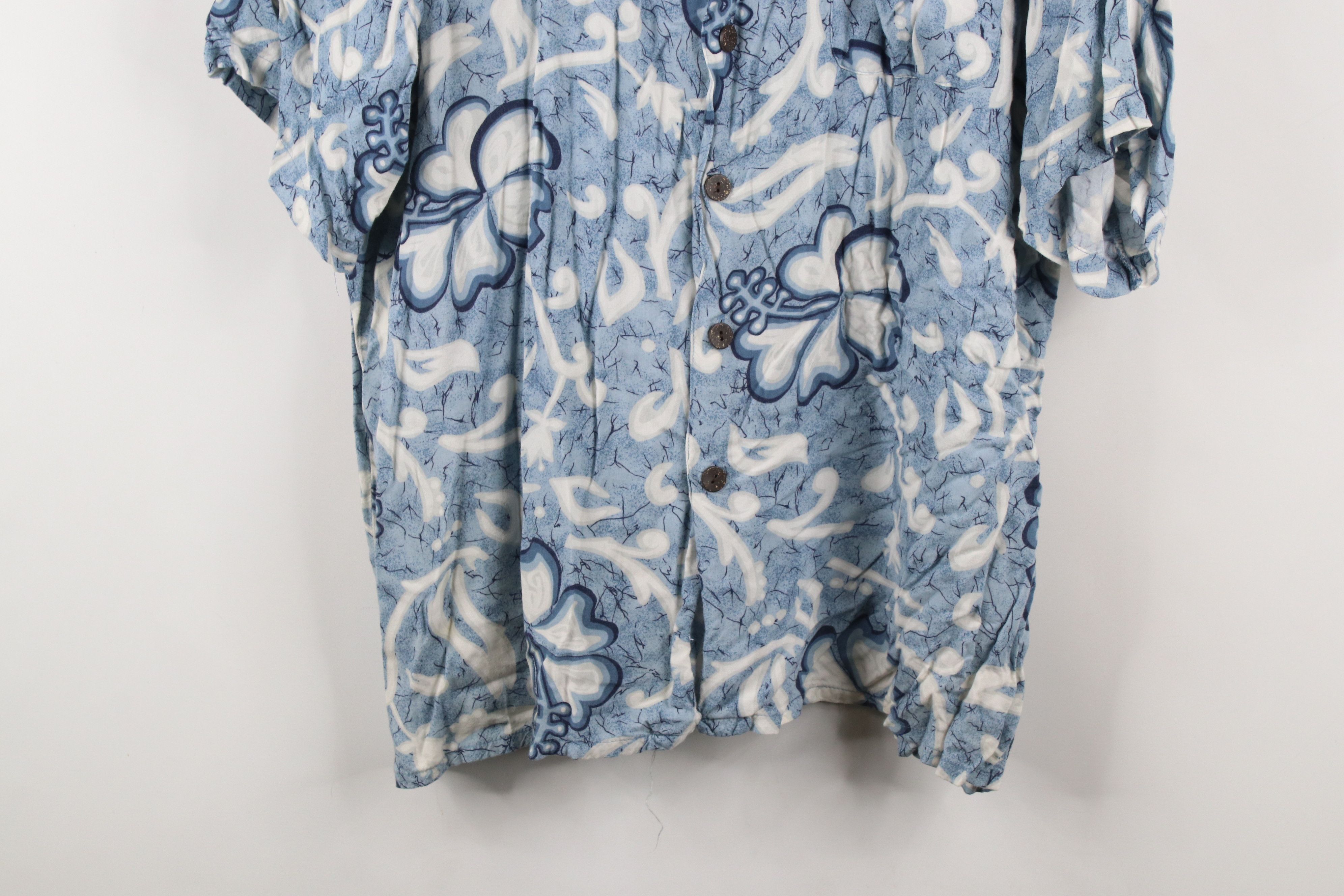 Vintage Vintage 90s Streetwear Flower Hawaiian Luau Button Shirt Size US XL / EU 56 / 4 - 3 Thumbnail