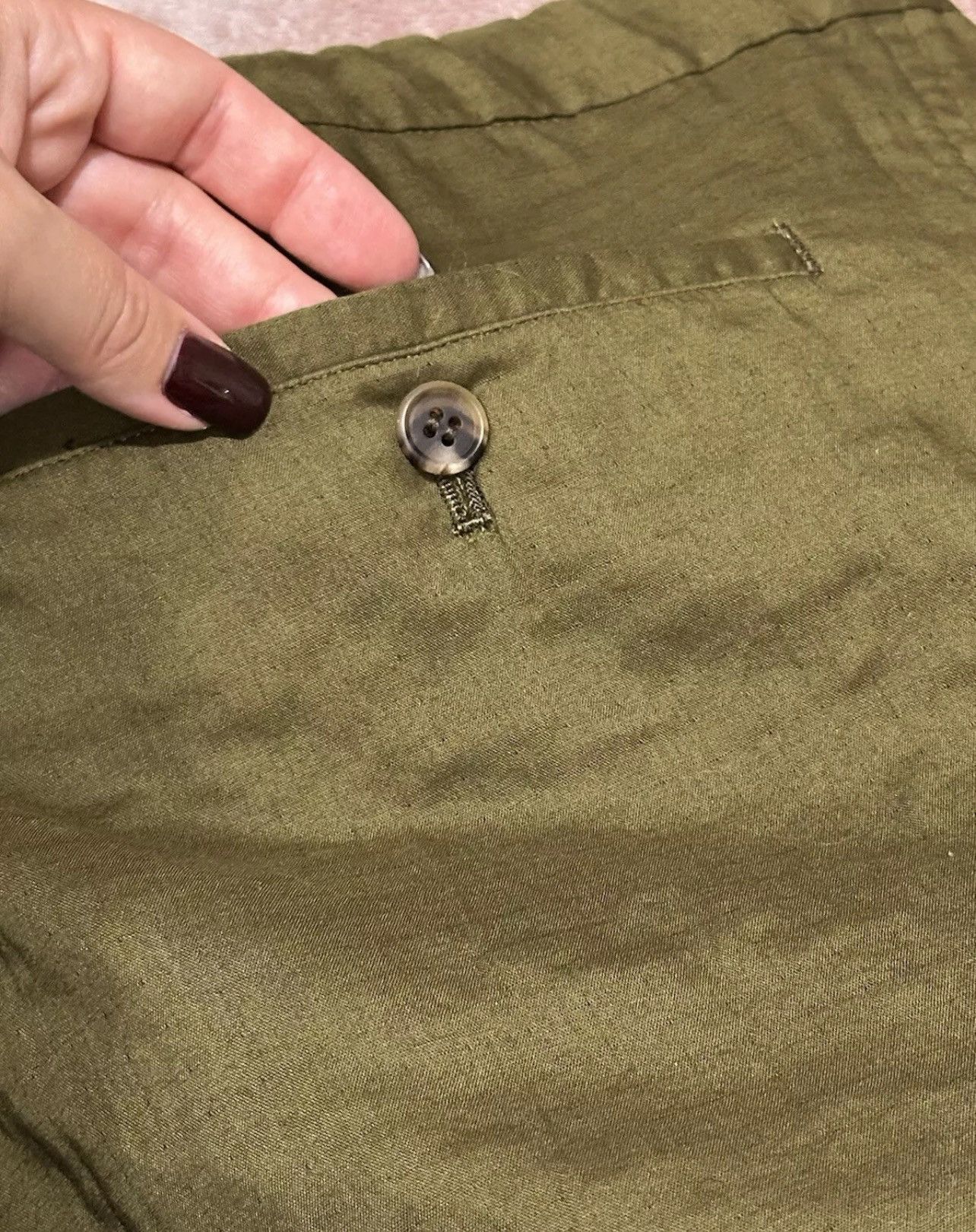 Issey Miyake × Japanese Brand × Vintage Issey Miyake Japan Khaki Pants Lagenlook Avant garde Sz 3-4 Size 30" / US 8 / IT 44 - 17 Thumbnail