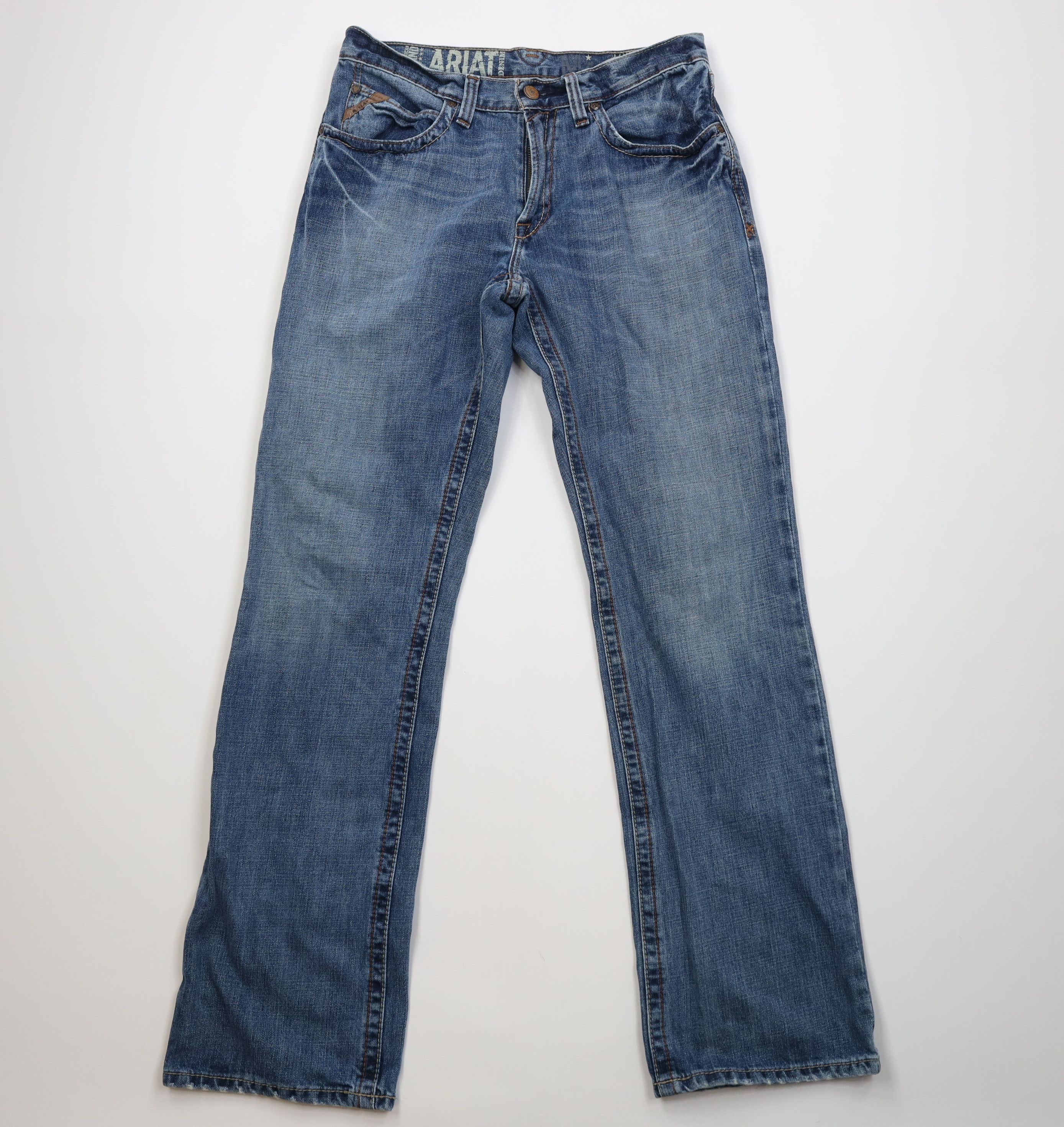 Ariat Ariat Stitch M4 Low Rise Bootcut Denim Jeans Blue Cotton Size US 32 / EU 48 - 1 Thumbnail