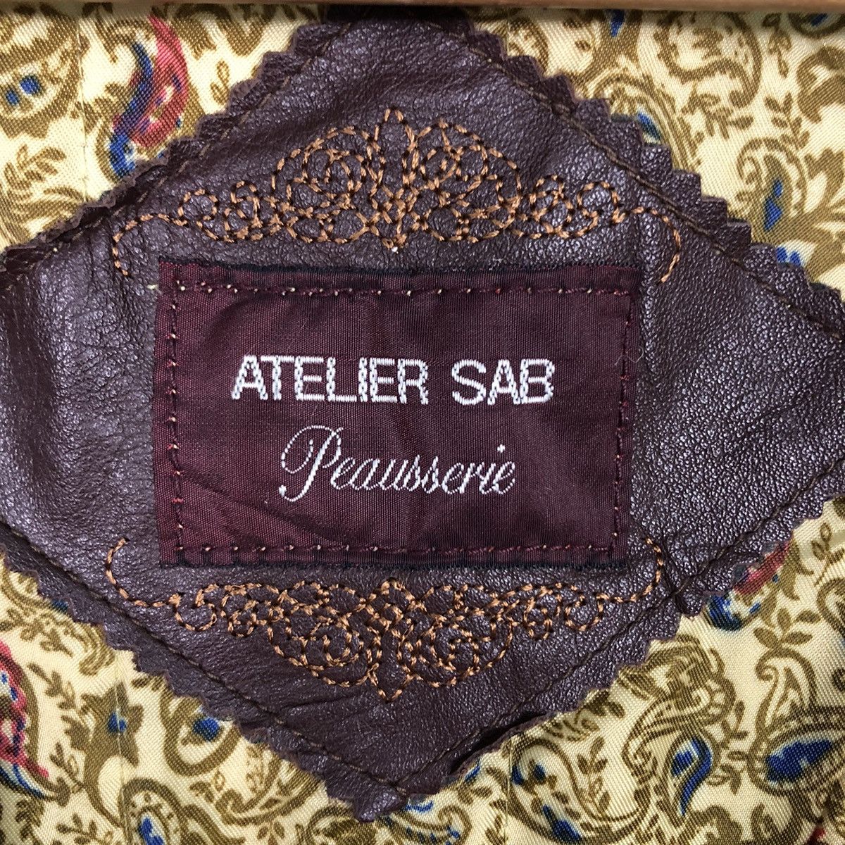 Japanese Brand 📌Vtg Bomber Leather Jacket Blanket Atelier Sab Issey Miyake Size US M / EU 48-50 / 2 - 18 Thumbnail