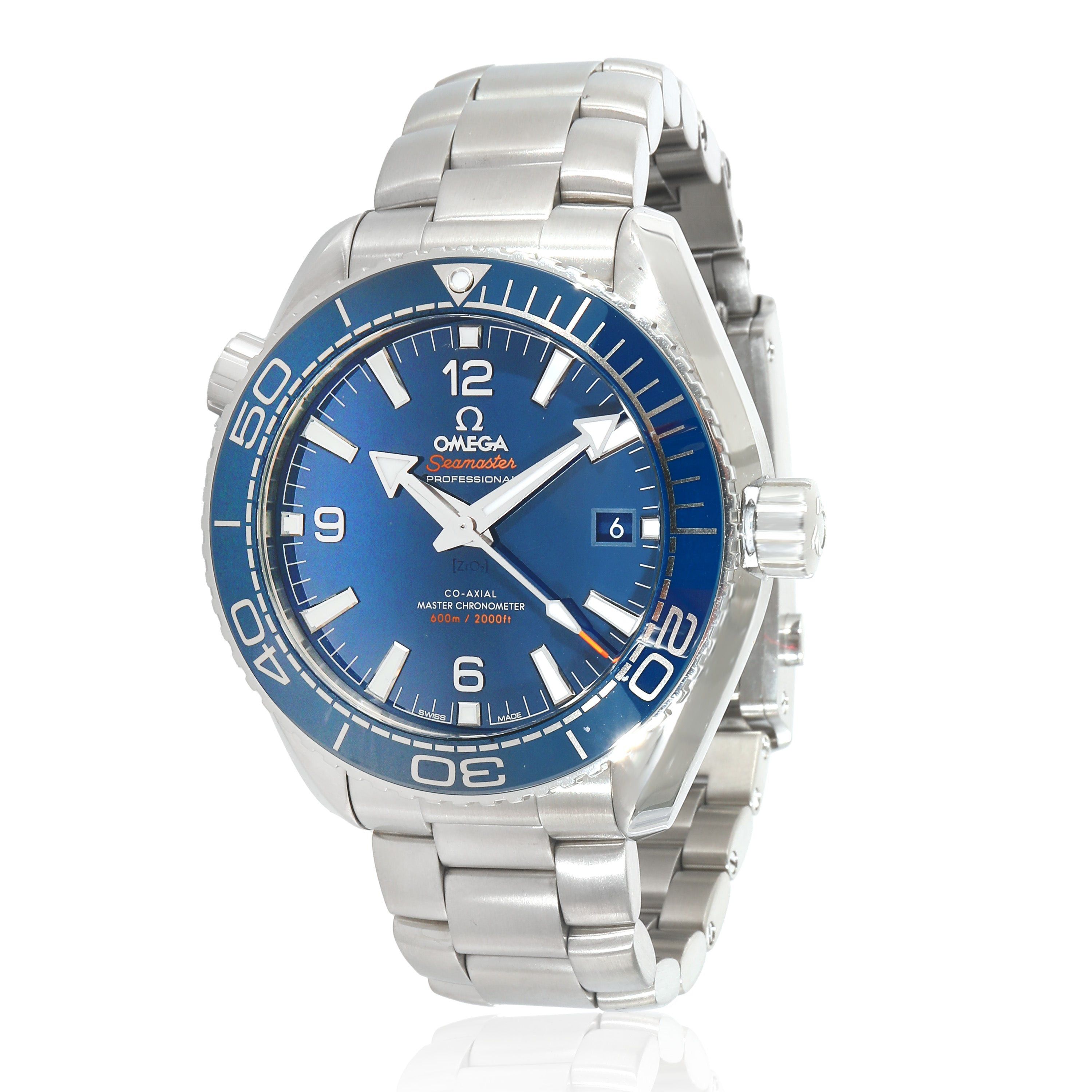 image of Omega Seamaster Planet Ocean 232.30.42.21.01.001 Men's Watch In Stainless Steel in Red