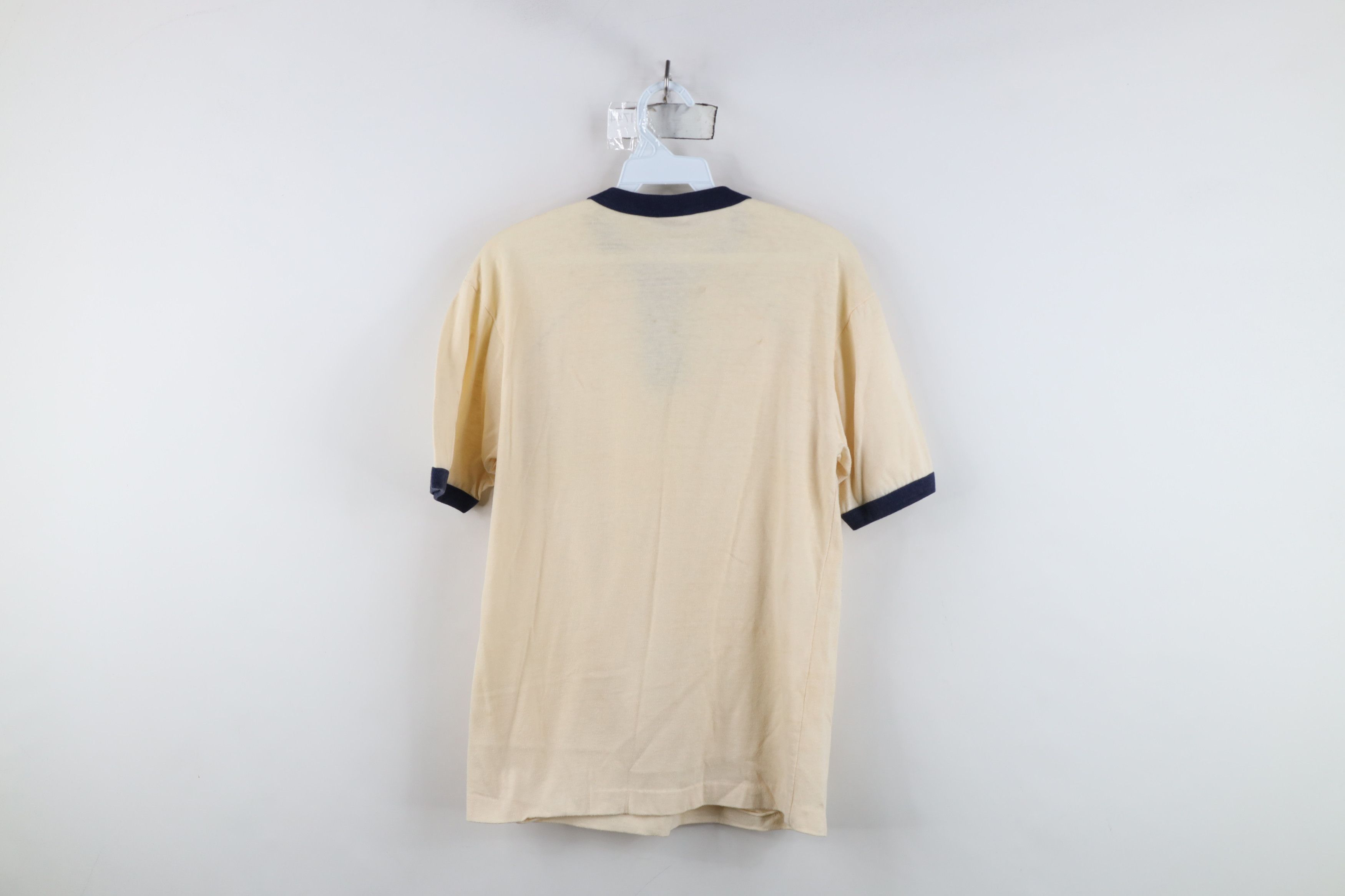 Champion Vintage 70s Champion Mesh Ringer Henley T-Shirt Beige USA Size US L / EU 52-54 / 3 - 13 Thumbnail