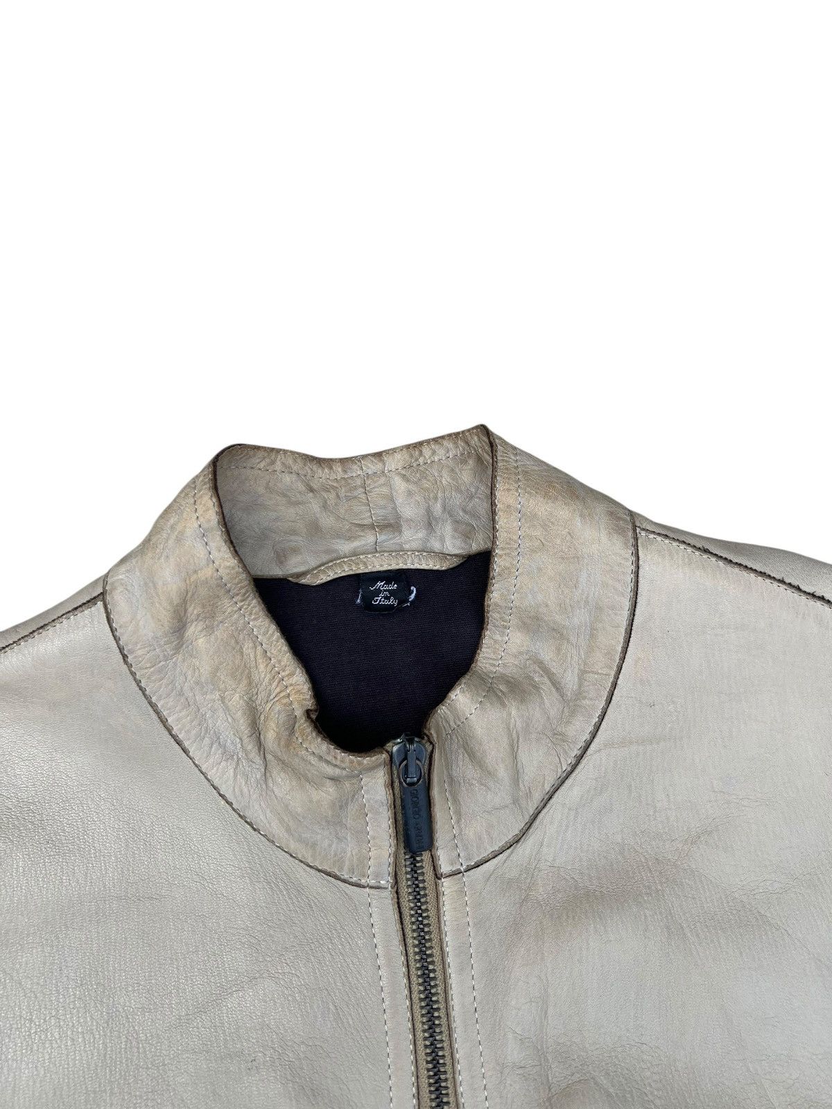 Giorgio Armani Archive Giorgio Armani Le Collezioni Leather Racer Jacket Size US S / EU 44-46 / 1 - 6 Thumbnail