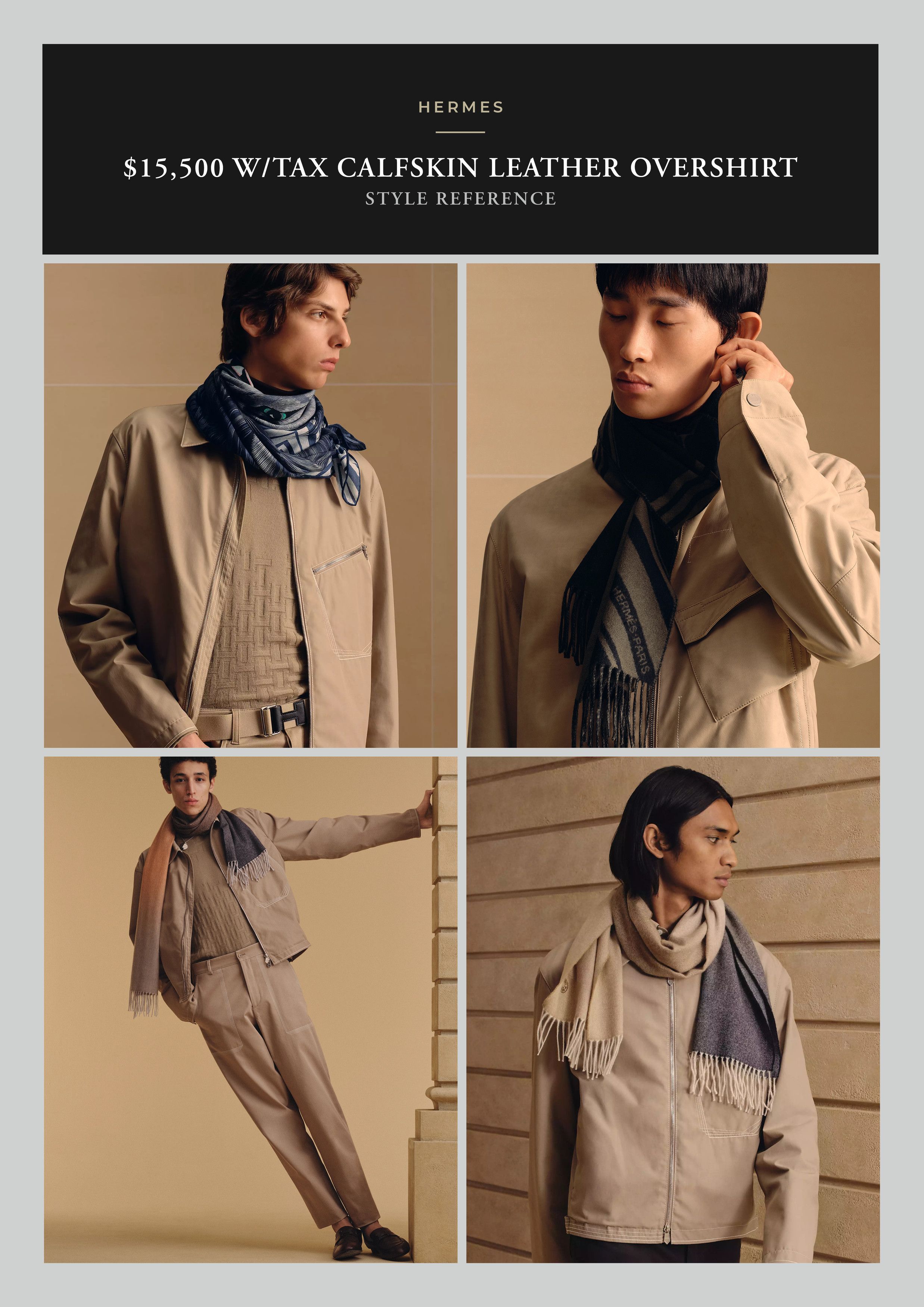 Hermes Best Dressed Ultra Rare $15K w/tax HERMES Calfskin Overshirt Size US XL / EU 56 / 4 - 4 Thumbnail