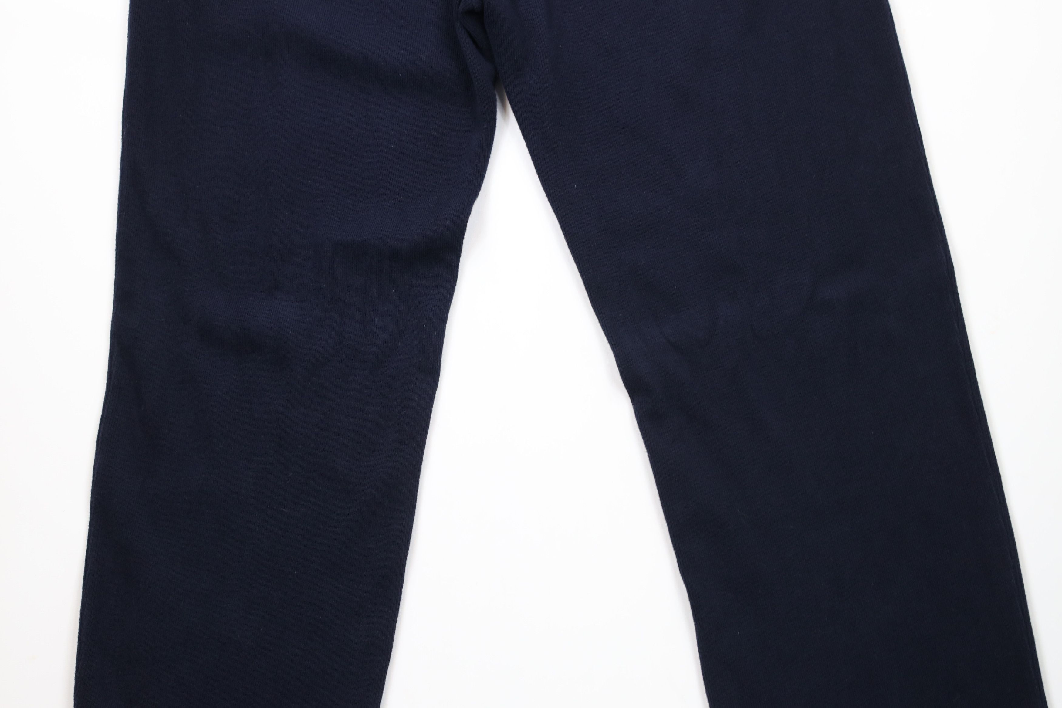 Ralph Lauren × Vintage Vintage 90s Ralph Lauren Ribbed KnitWide Leg Sweatpants Blue Size US 36 / EU 52 - 13 Thumbnail