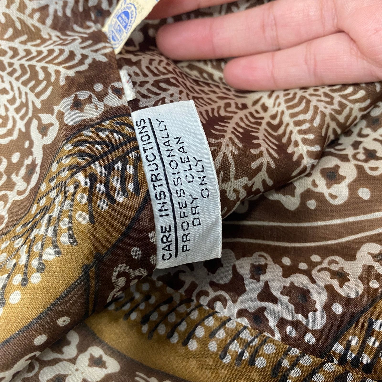 Vintage Vintage Ruth McCulloch Brown Printed 4 Piece Skirt Set Size 36" / US 14 / IT 50 - 14 Thumbnail