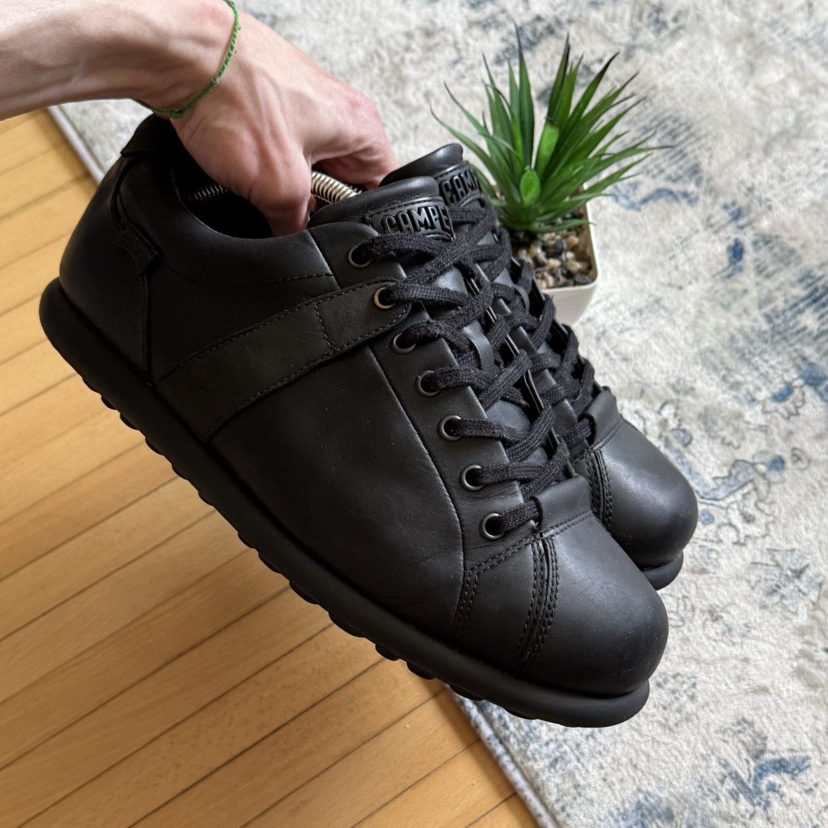 Camper 📌 Vintage Camper Pelotas Y2K Black Leather Boots Size US 11 / EU 44 - 5 Thumbnail