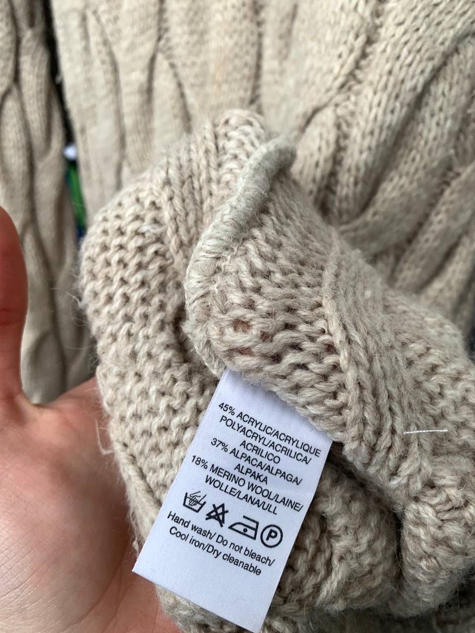 Burberry × Vintage Thomas Burberry Beige Cable Knitted Wool Sweater Size M / US 6-8 / IT 42-44 - 10 Thumbnail