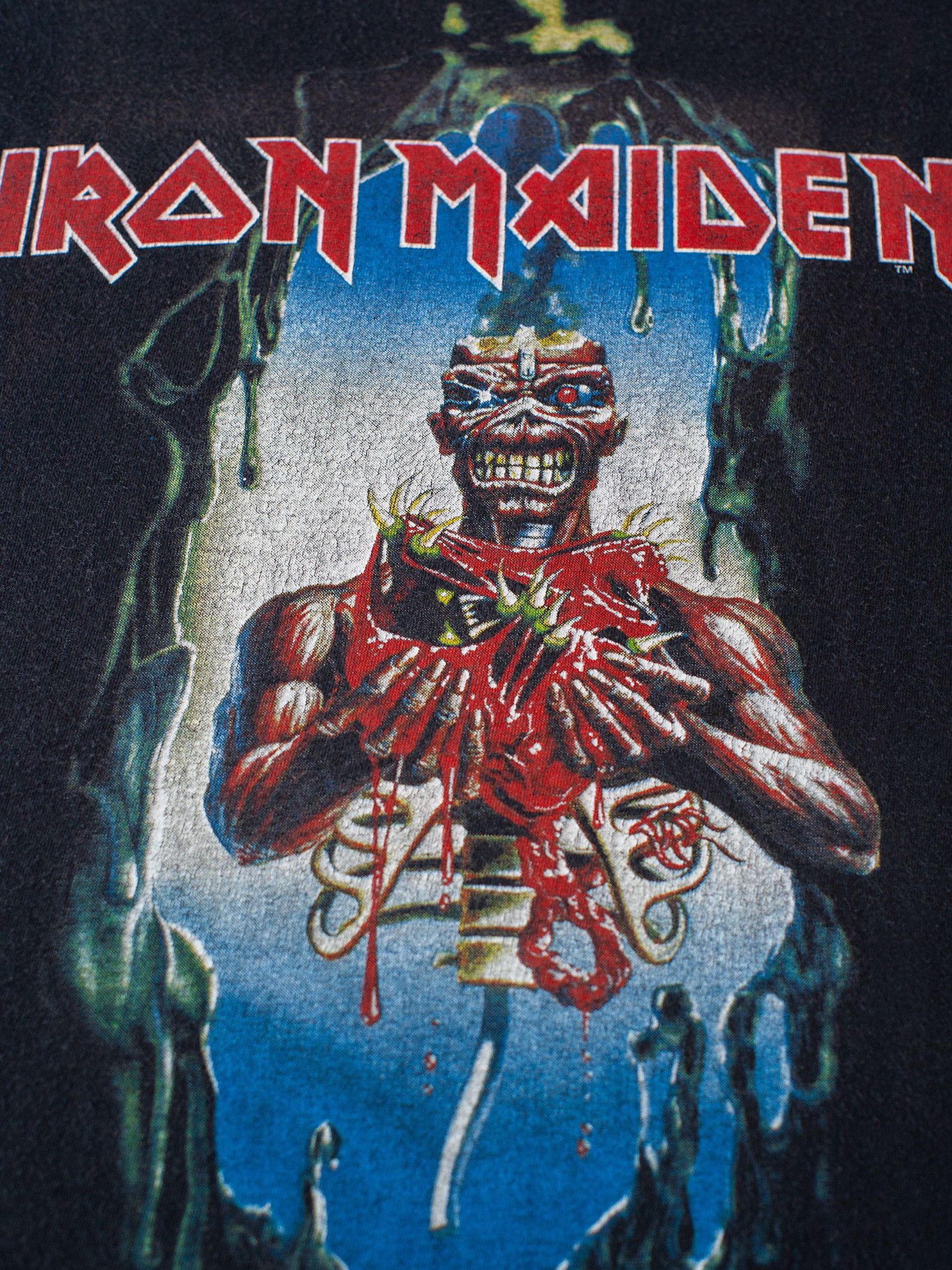 Band Tees Vintage 1988 Iron Maiden Seventh Son 80s Metal Band T-Shirt Size US L / EU 52-54 / 3 - 4 Thumbnail